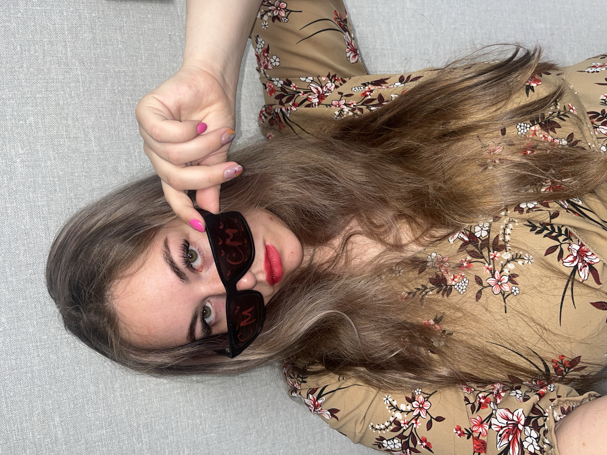 Woman photographed in casual domestic moments in Chaikovsky residence