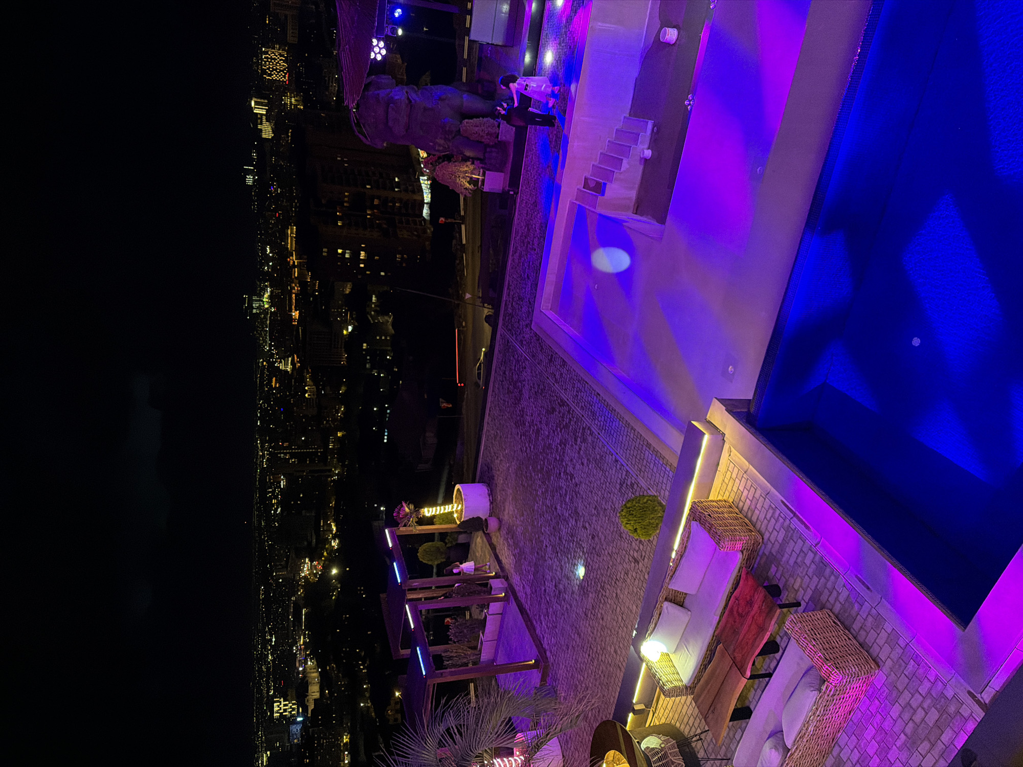 Rooftop lounge evening documented in Yerevan, Armenia