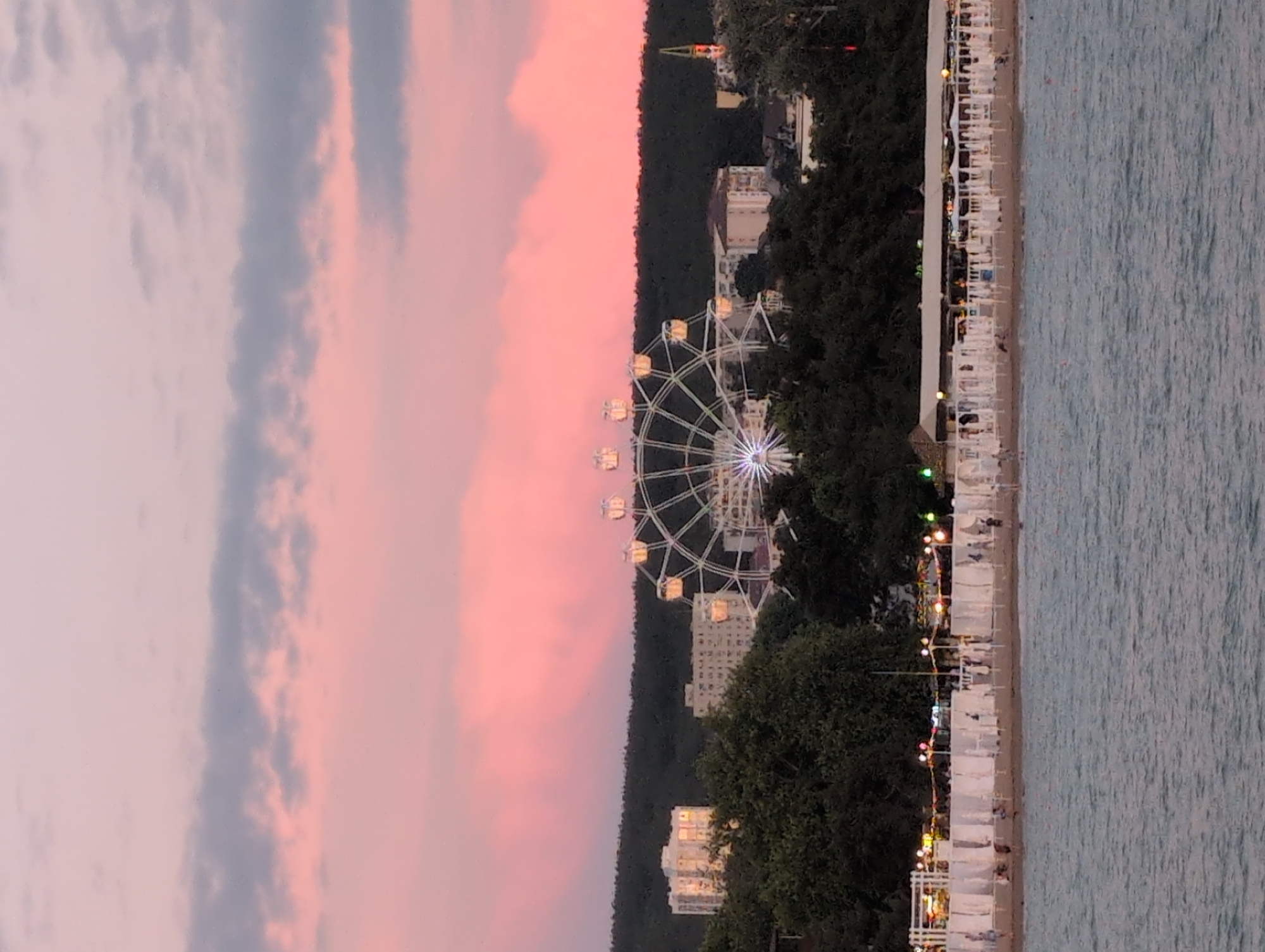 Evening waterfront scenes from Gelendzhik bay and promenade