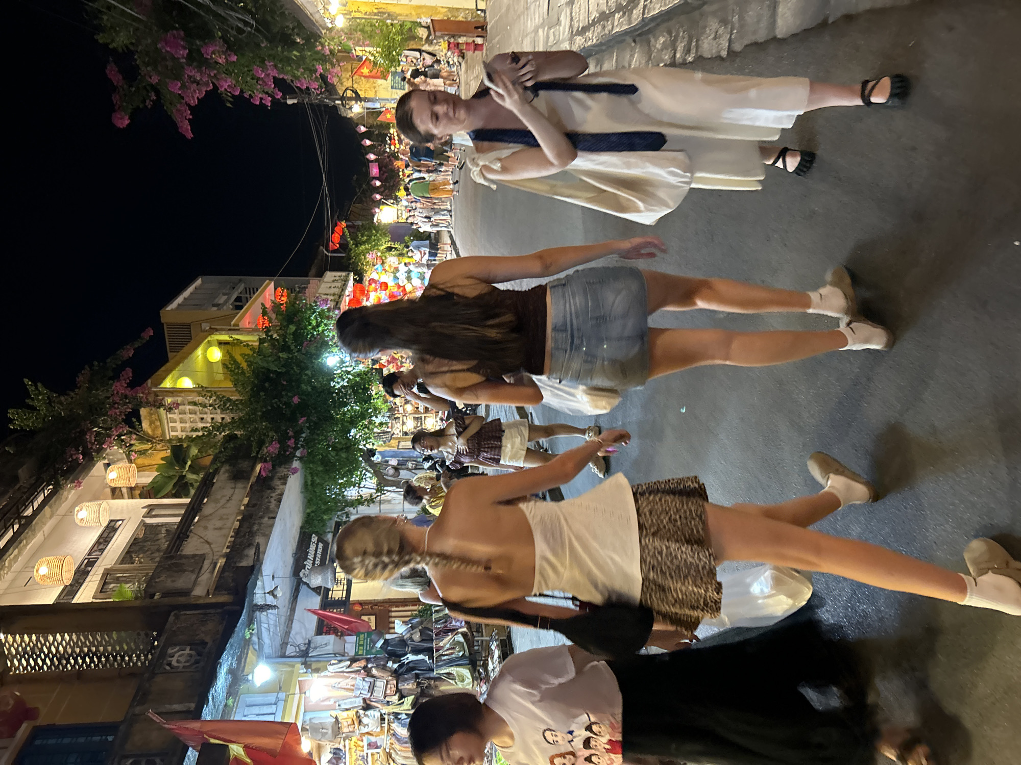 A busy night on Hội An's lantern-lit Ancient Town streets