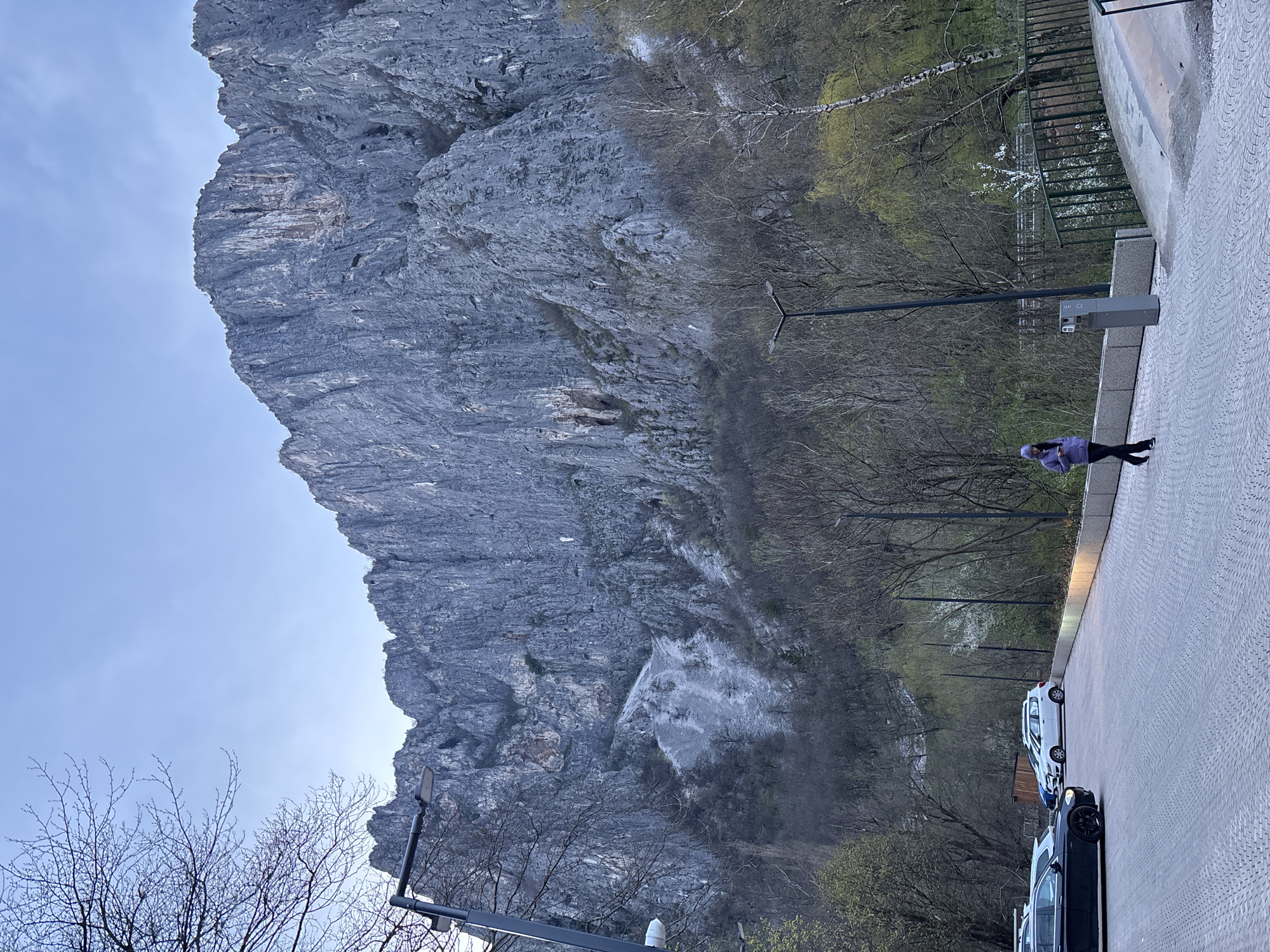 Tourist documents scenic drive through Vratsa, Bulgaria's mountainous landscape