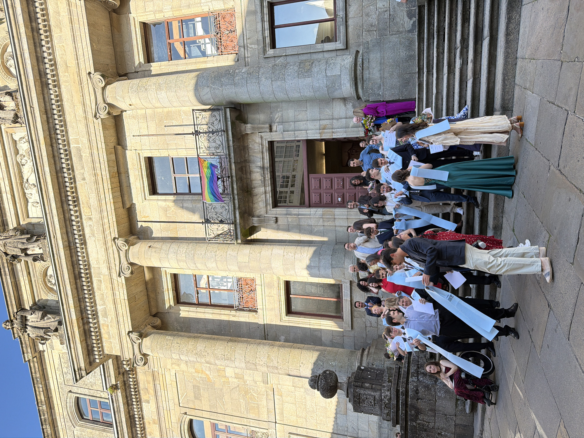 Graduation day on the steps of Santiago de Compostela