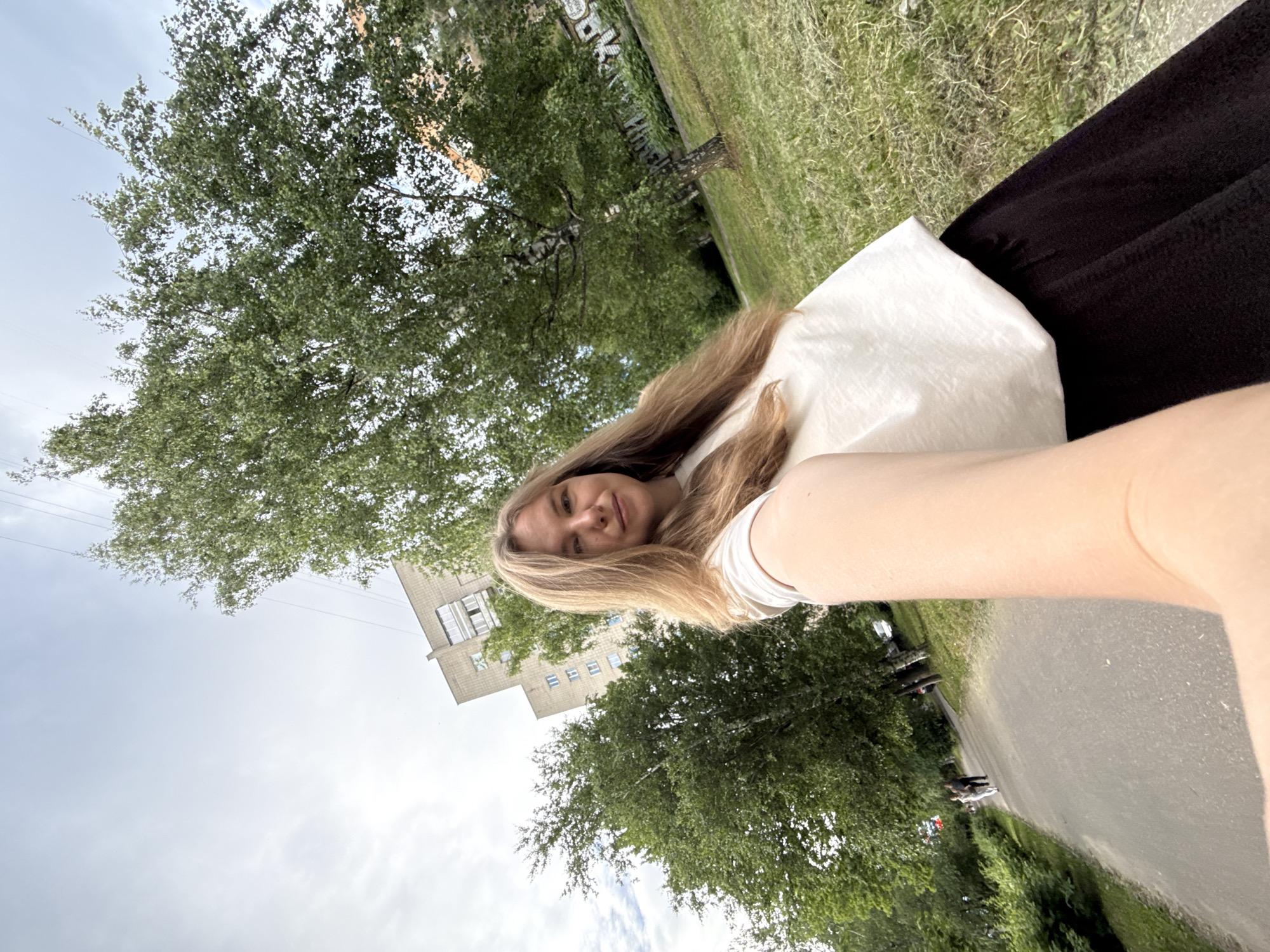 Family stroll documented in Vladimir, Russia park area