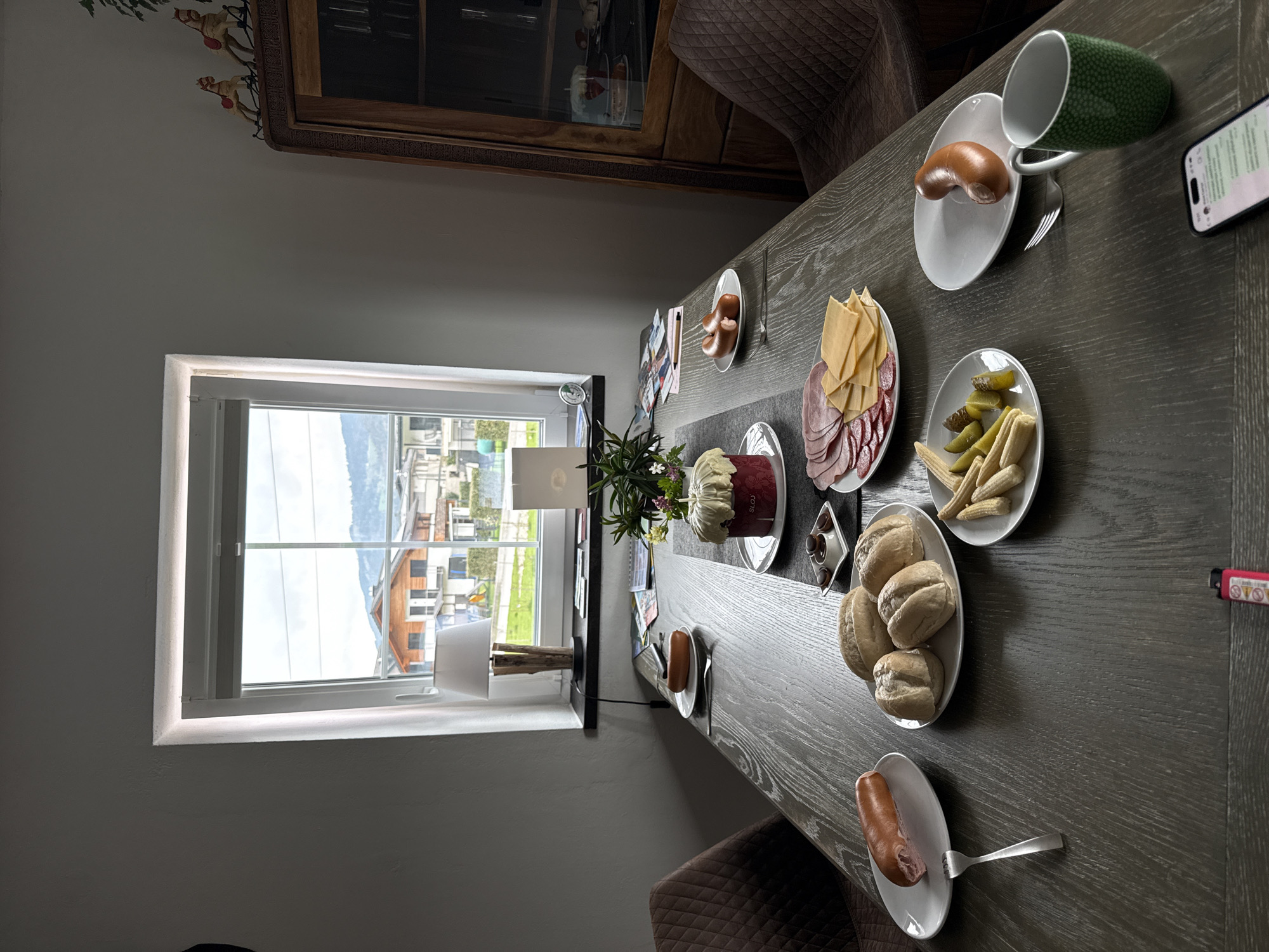 Traditional Austrian breakfast spread observed in Jadorf dining room
