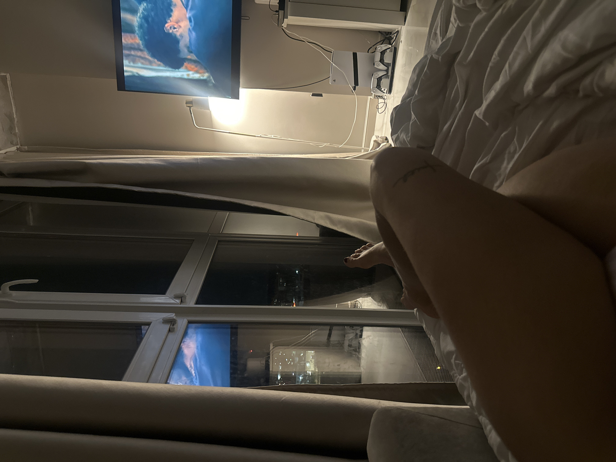 Indoor nighttime scene captured in Krasnogorsk bedroom
