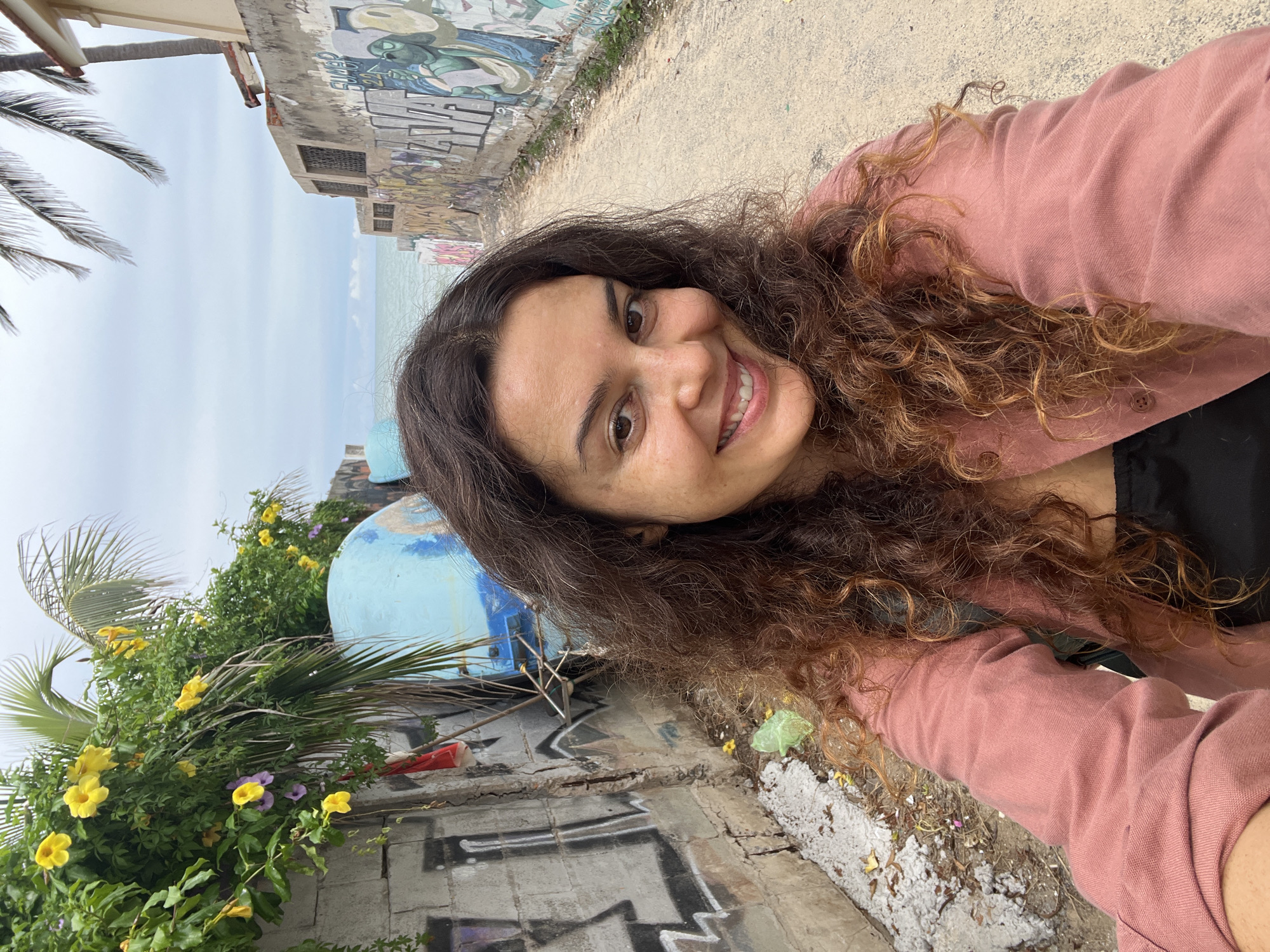 Graffiti alley in Phan Thiết leads down to the sea