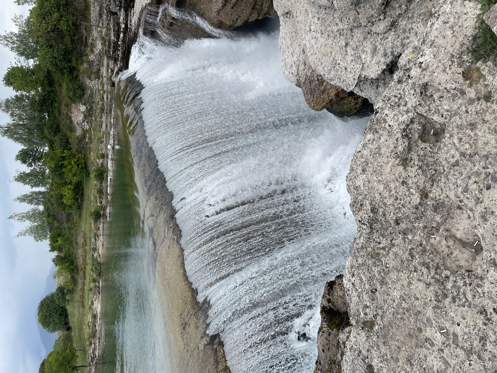 Waterfall and rural scenes documented in Podgorica, Montenegro