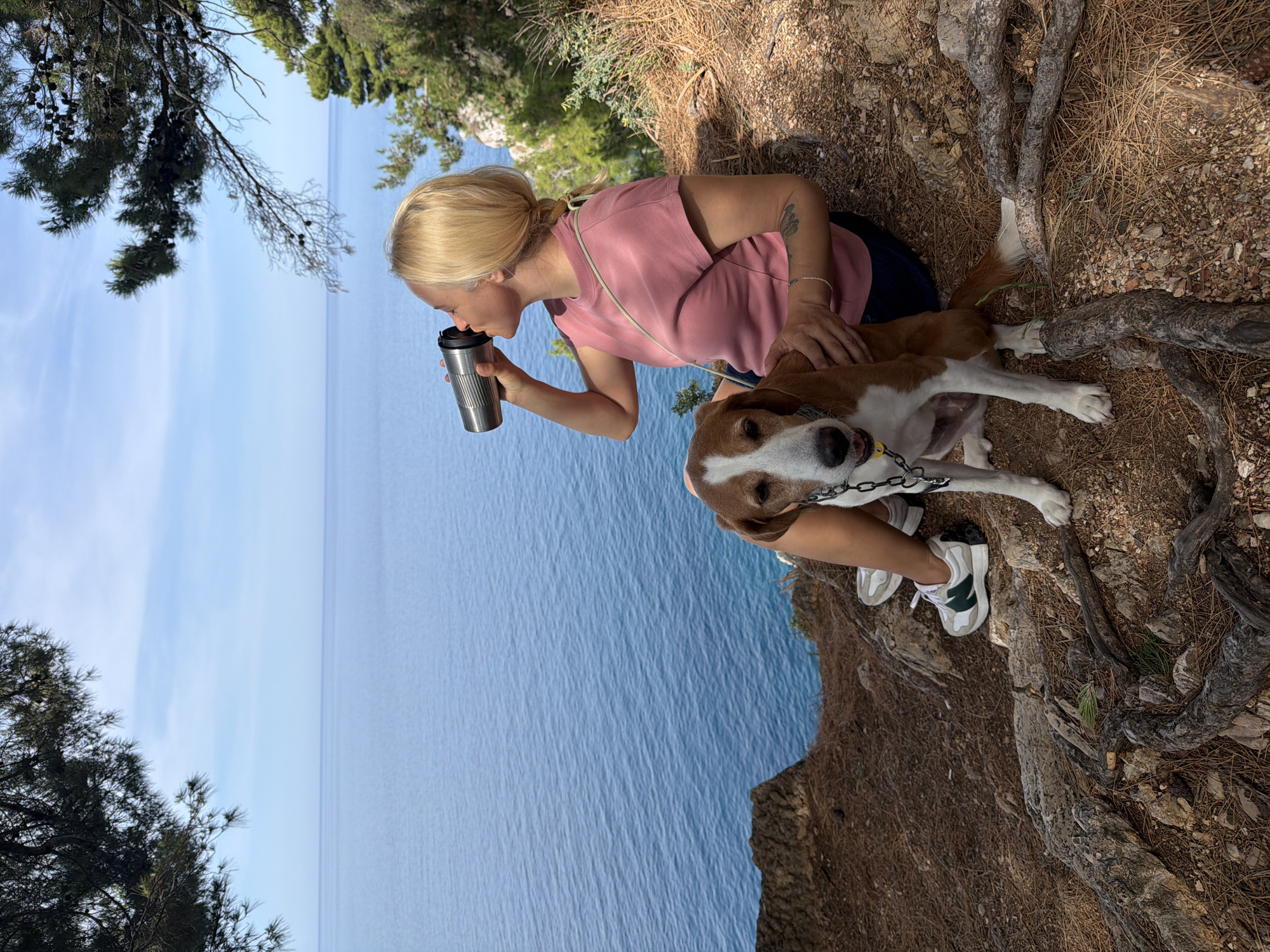 Morning recreation observed along Montenegro's Petrovac coastline