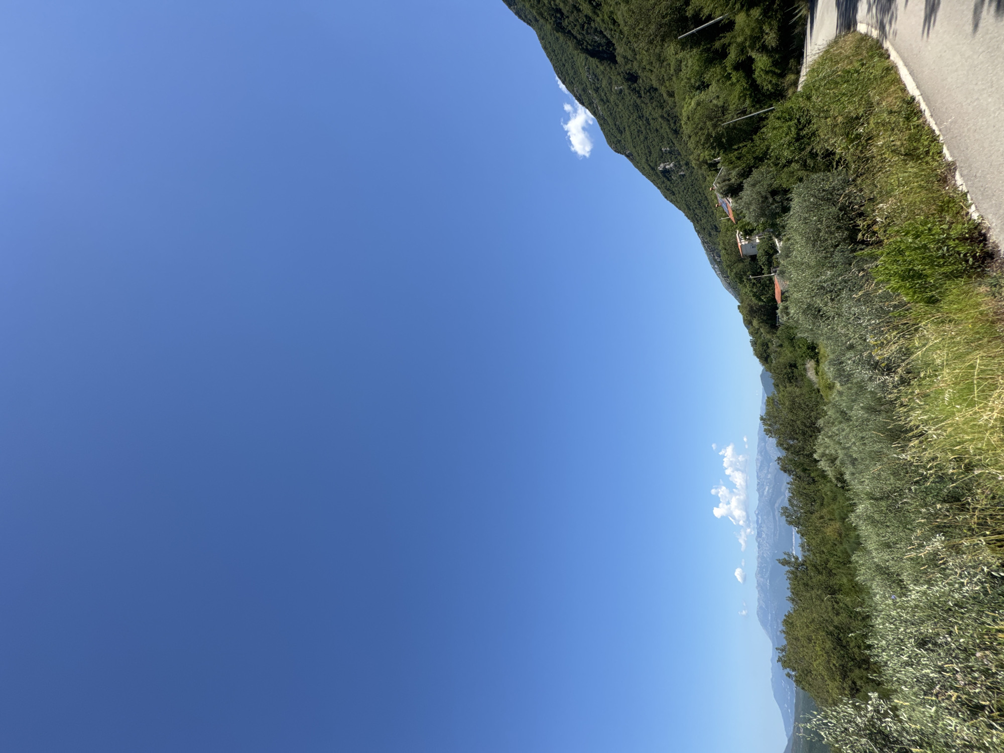 Mountain road and coastal vista, Bratešići, Montenegro