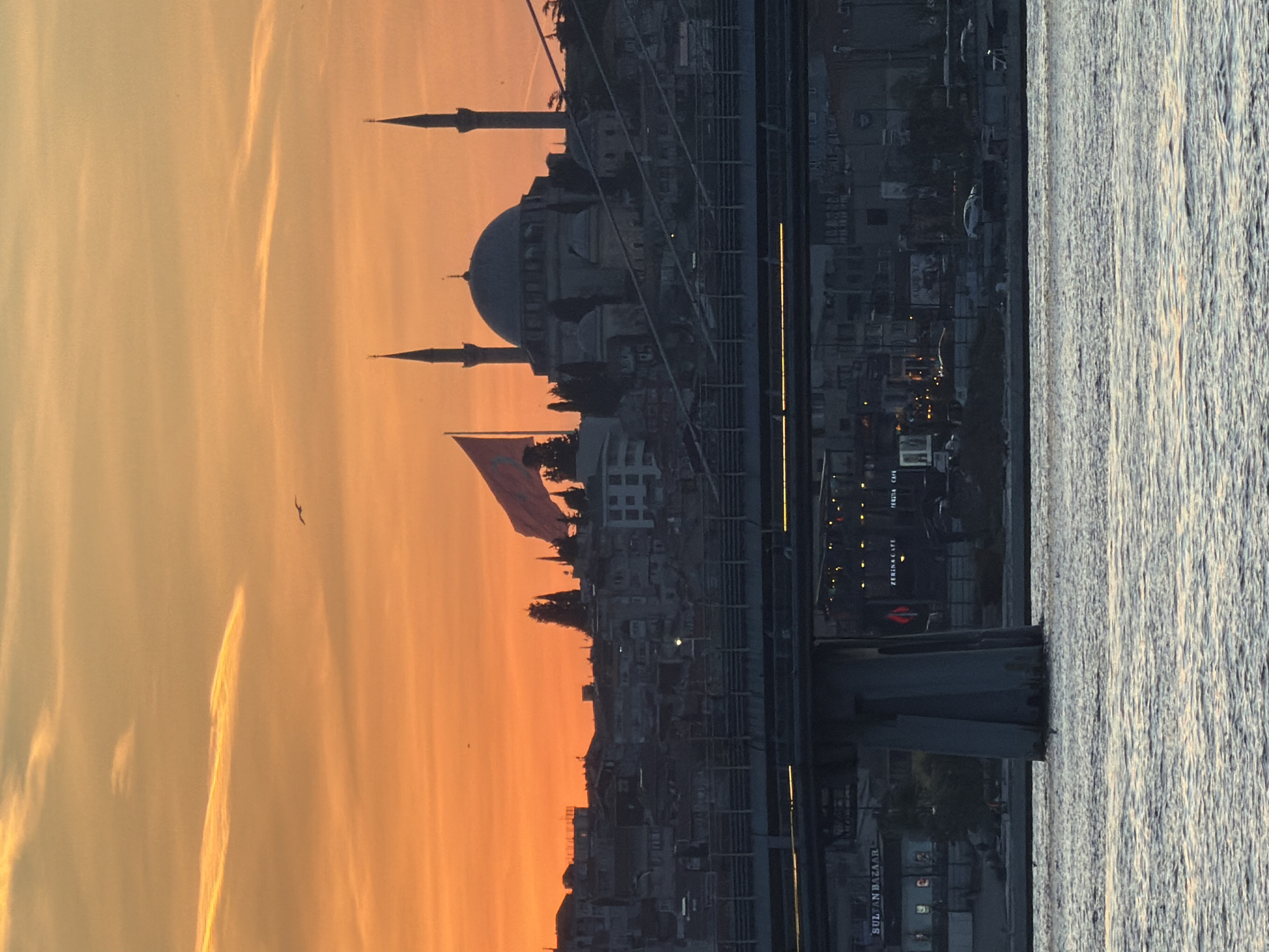 Istanbul sunset skyline captured from multiple vantage points