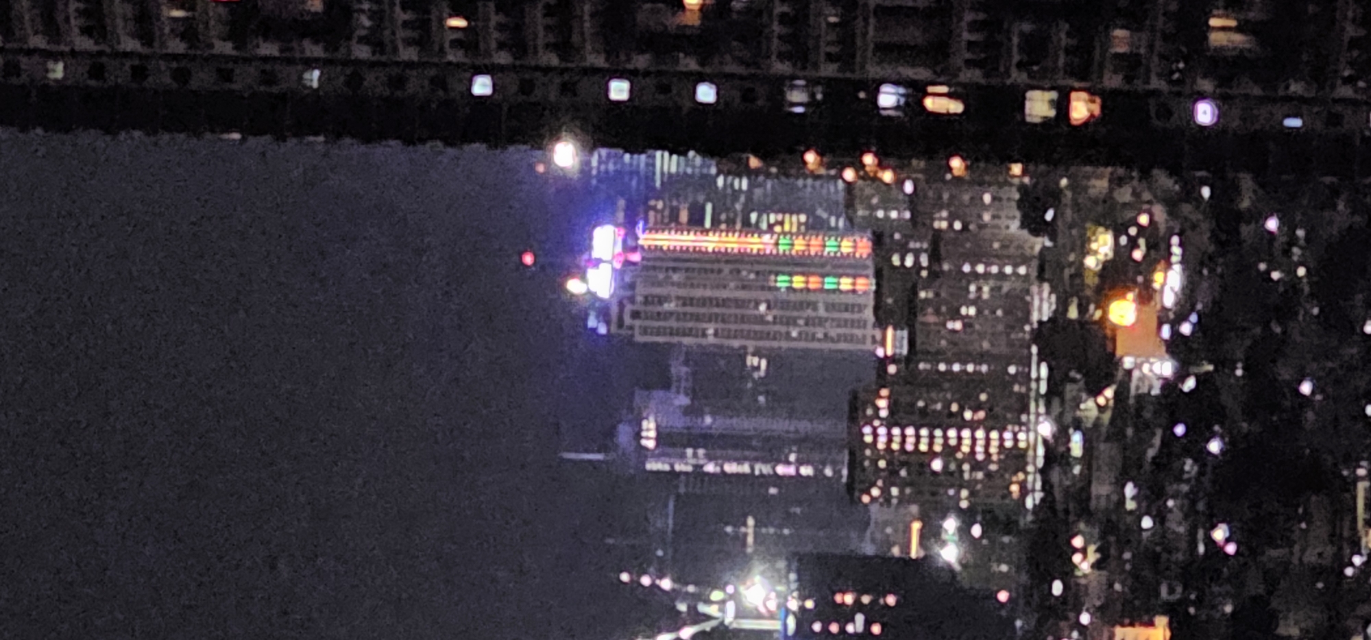 Makati City skyline and landmarks lit up at night
