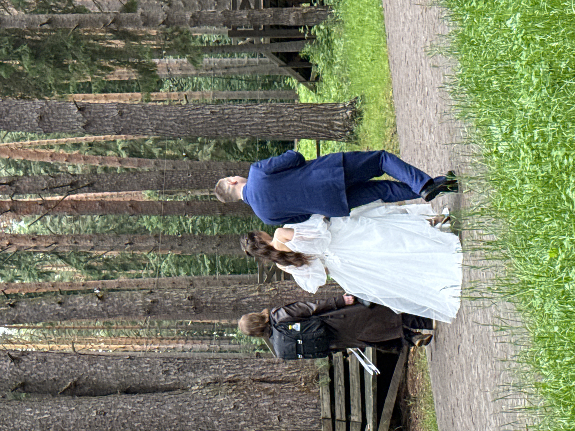Visitors walk through wooded park in Votkinsk, Russia