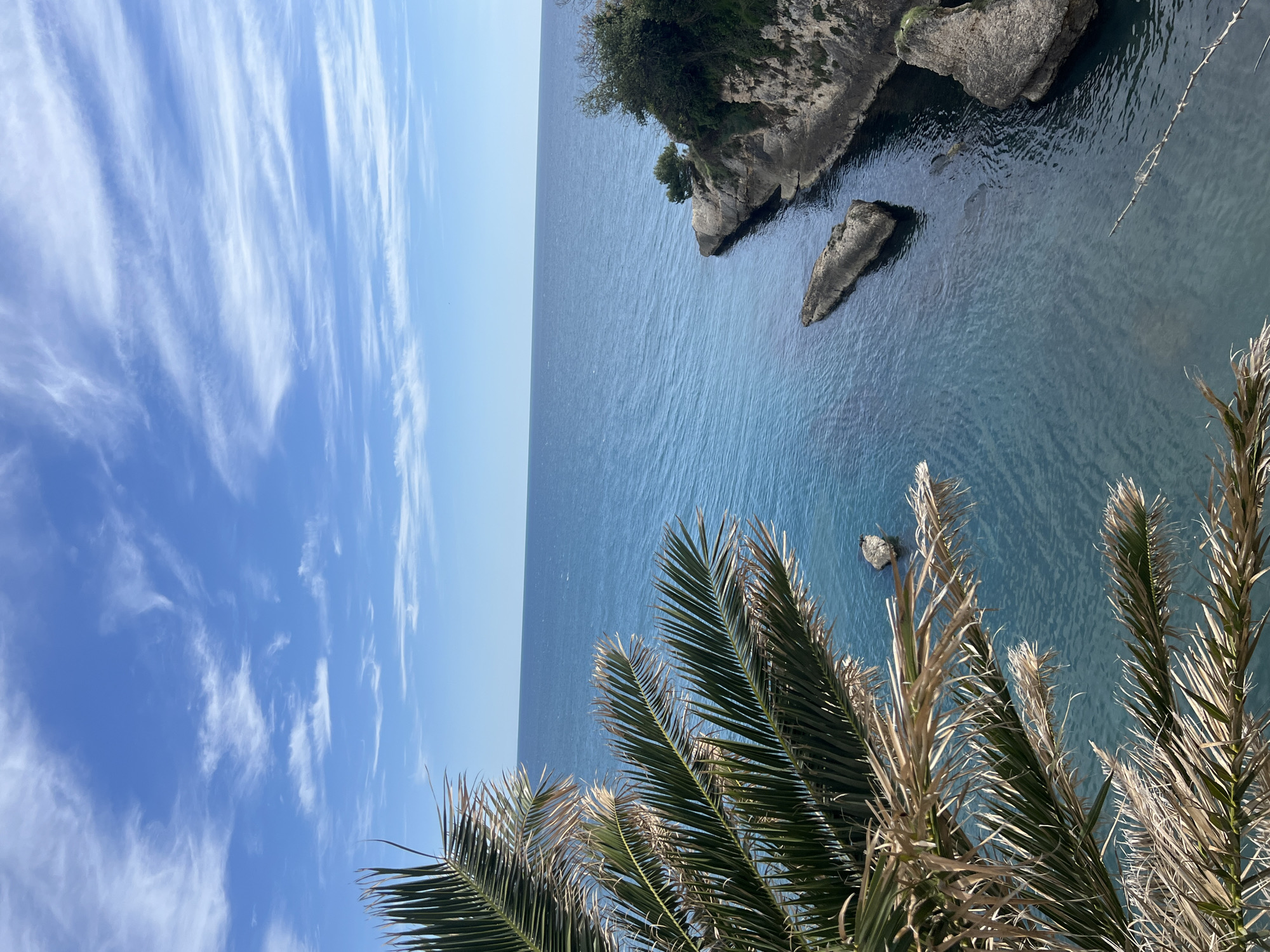 Beach scene captured near Ulcinj old town, Montenegro