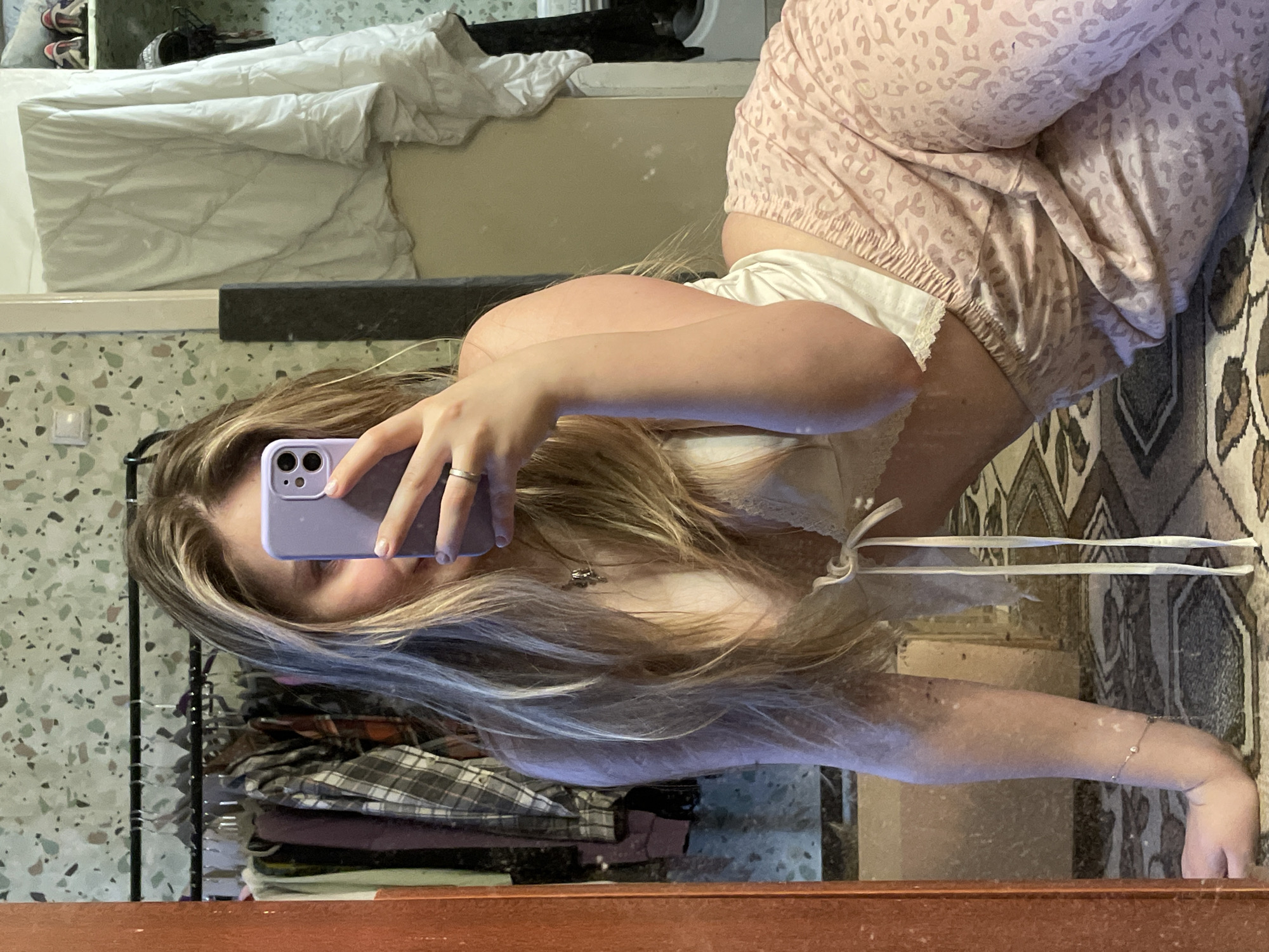 Mirror selfies and cats at home on a weekend afternoon