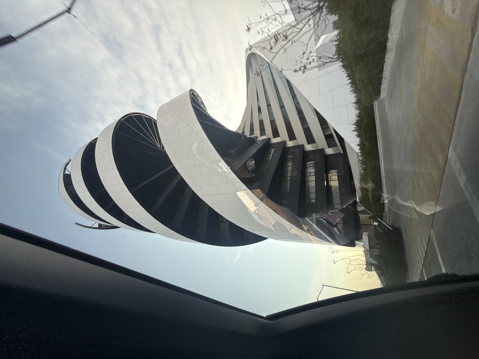 Woman photographed in vehicle near Solarium Tower in Mexico