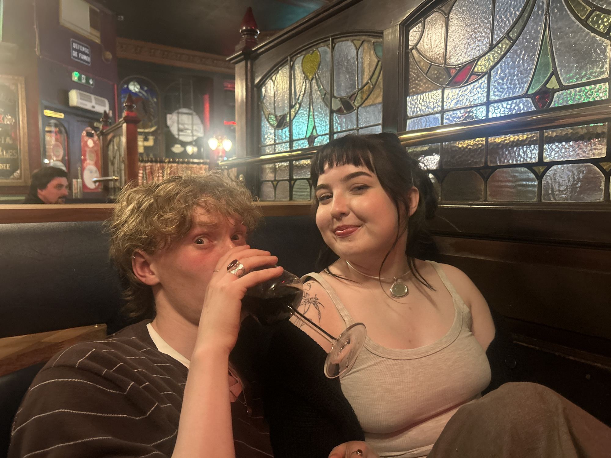 Evening social gathering observed at Draffens pub in Dundee