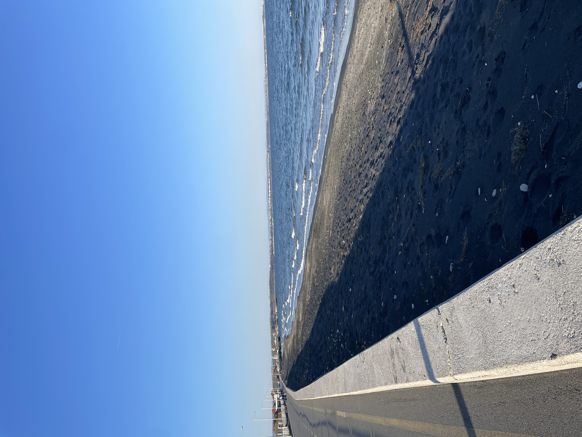 Beach scene documented in Burgas, Bulgaria