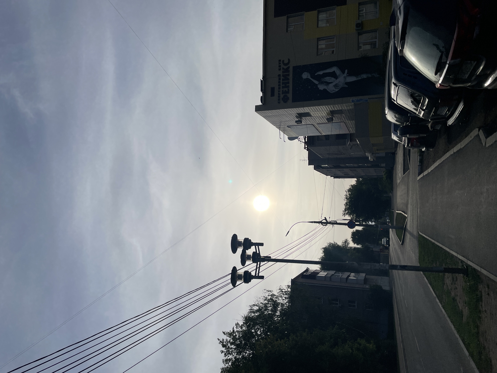 Sunny street scenes documented in Izhevsk, Russia