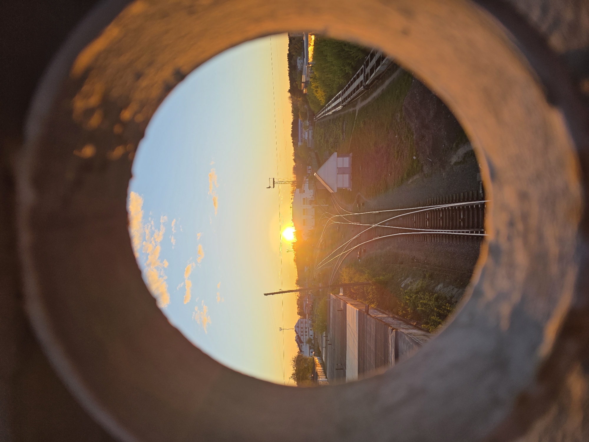 Sunset documented from multiple vantage points in Chaikovsky, Russia