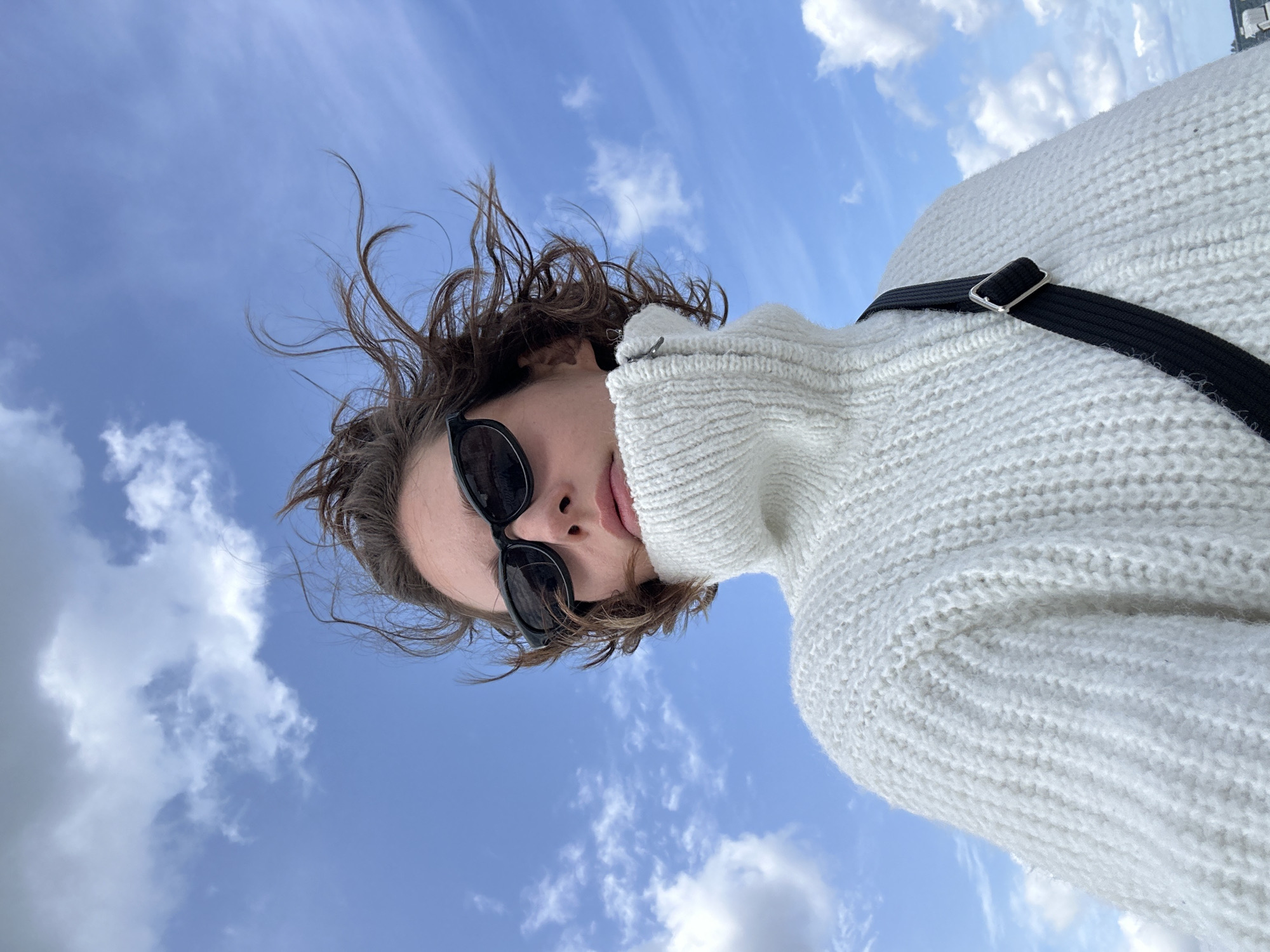Breezy morning at Laboe beach, wicker chairs and windswept looks