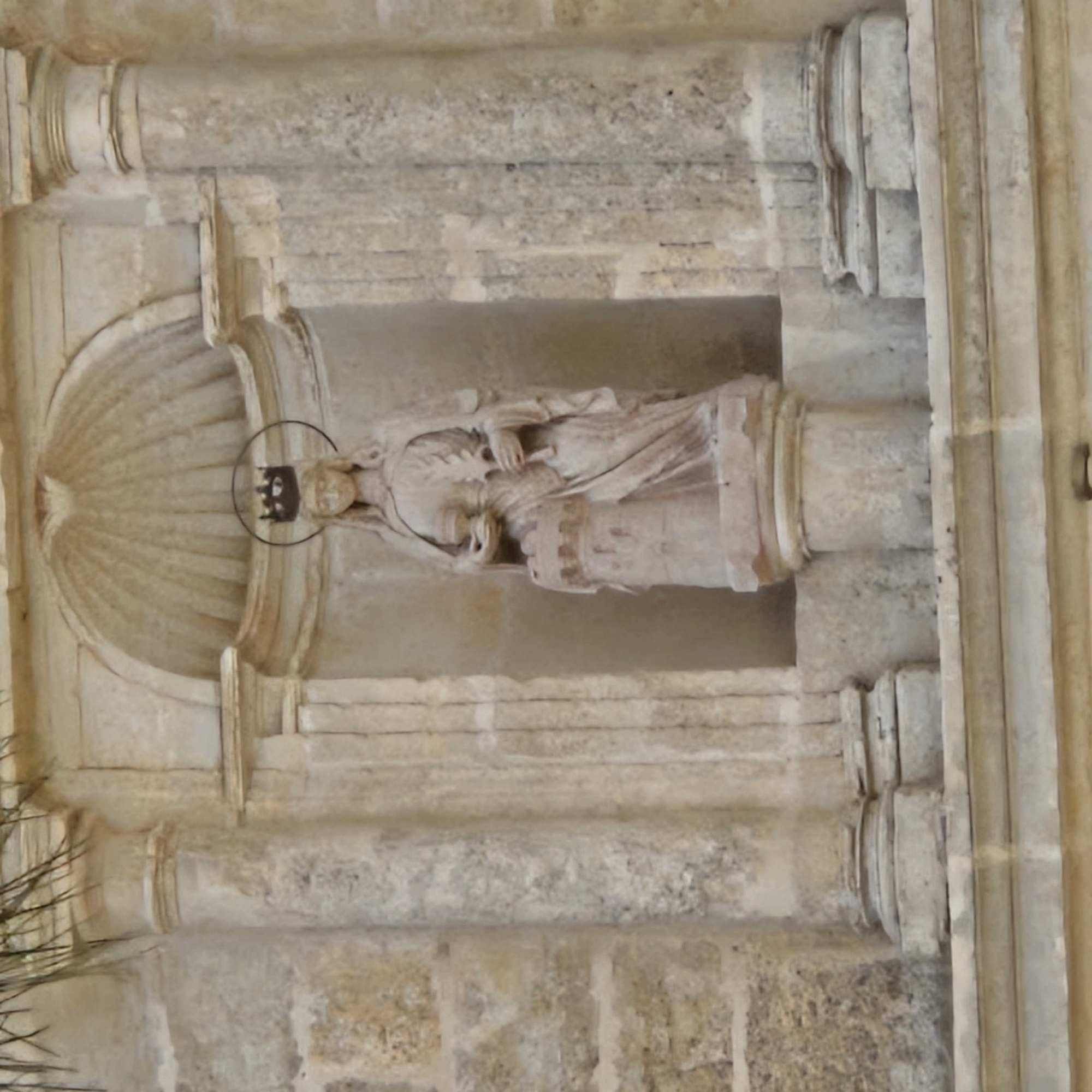 Visitor documents historic church architecture across Algora, Spain