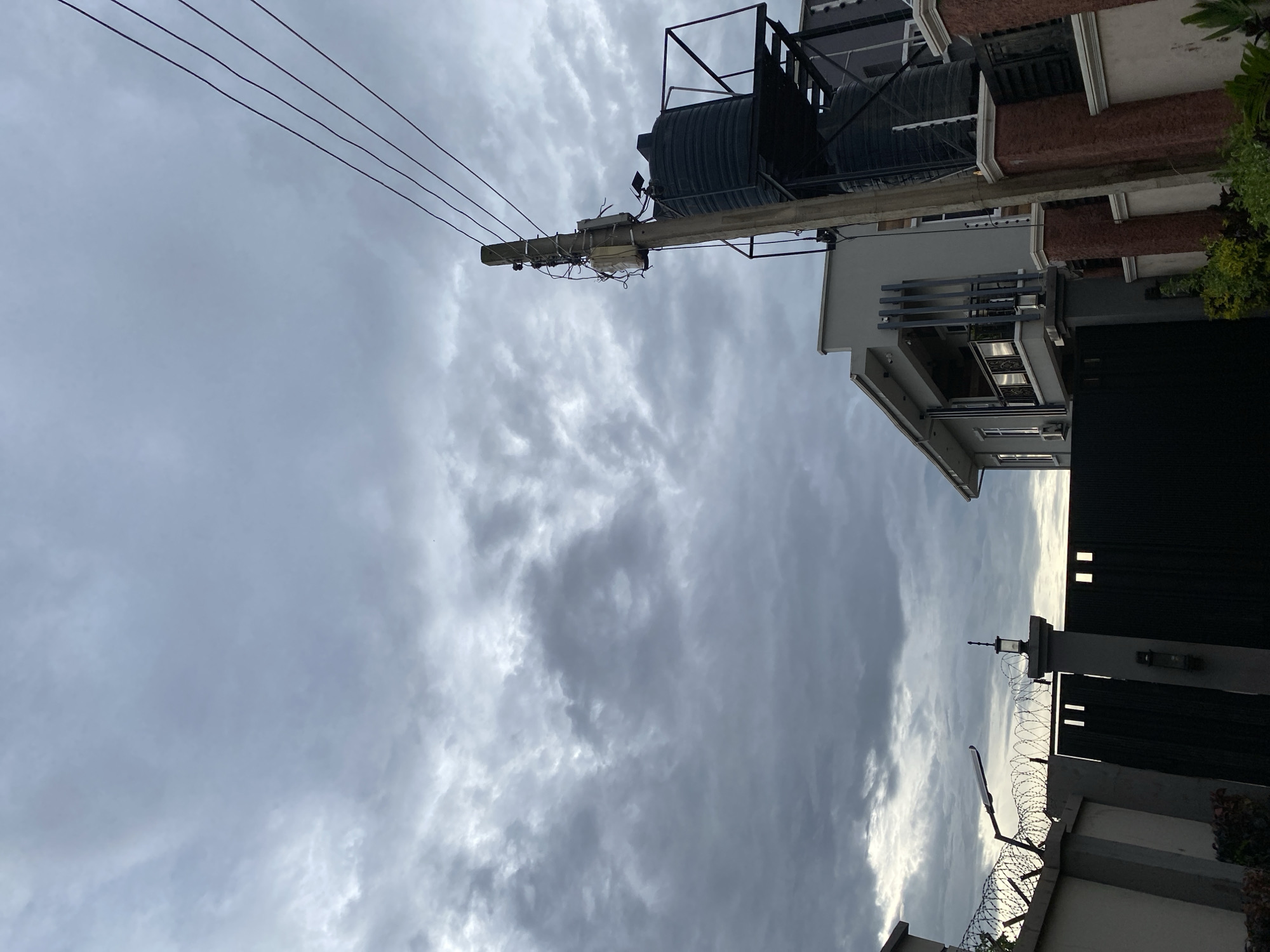 Stormy morning across a residential neighborhood in northern Nigeria