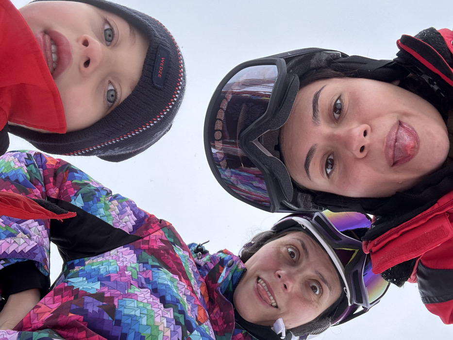 Family ski outing documented at Ayas resort, Italy