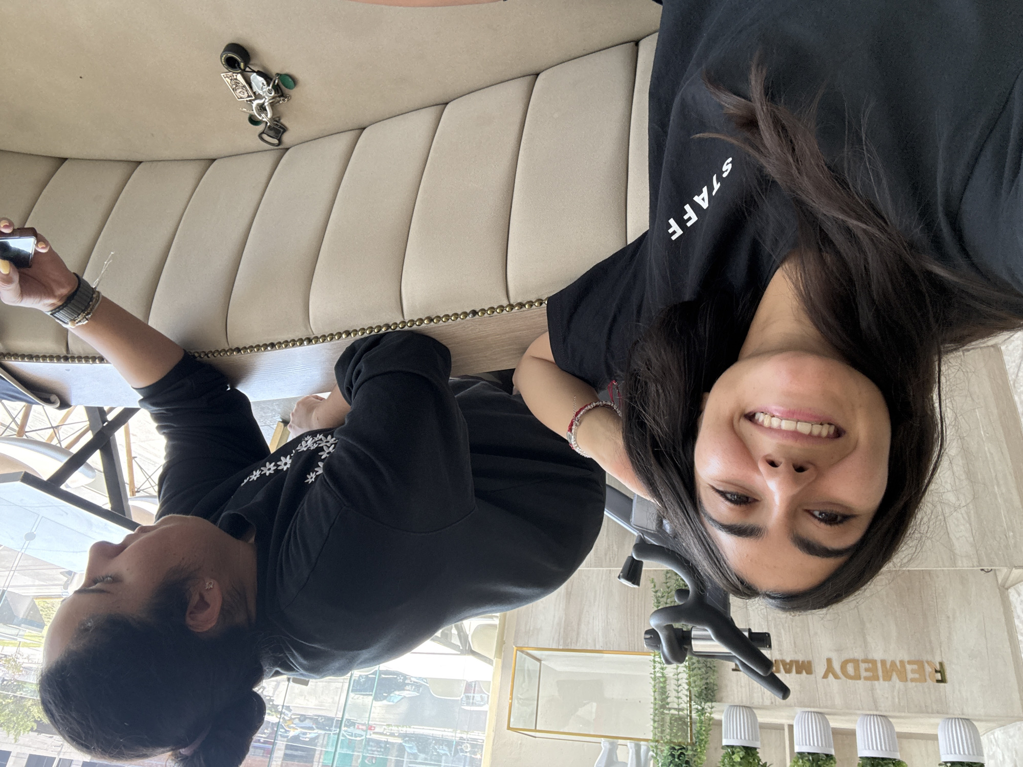 Young adults gather for afternoon cafe socializing in Puebla