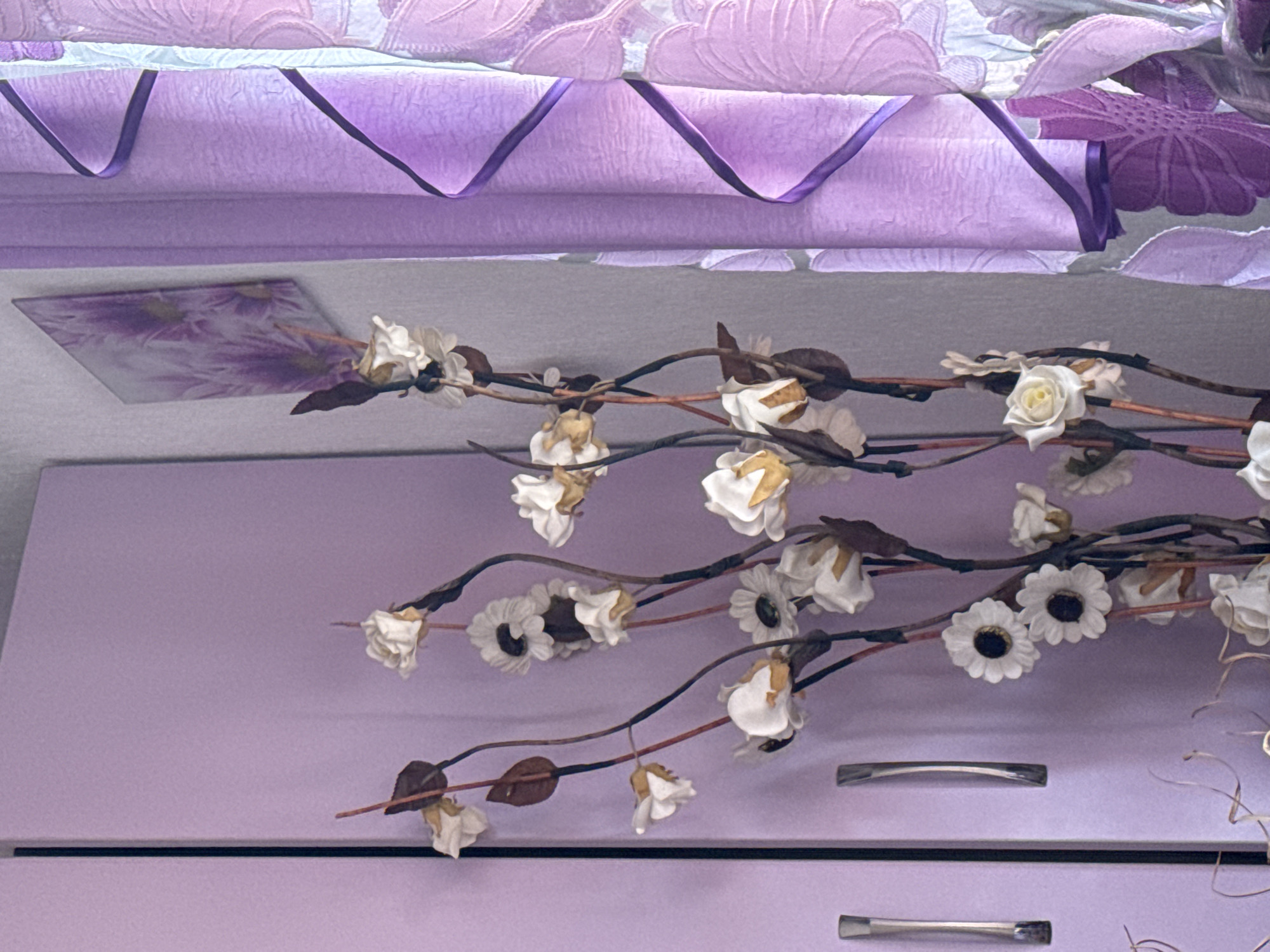 Indoor floral decoration scene documented in Ilindentsi, Bulgaria