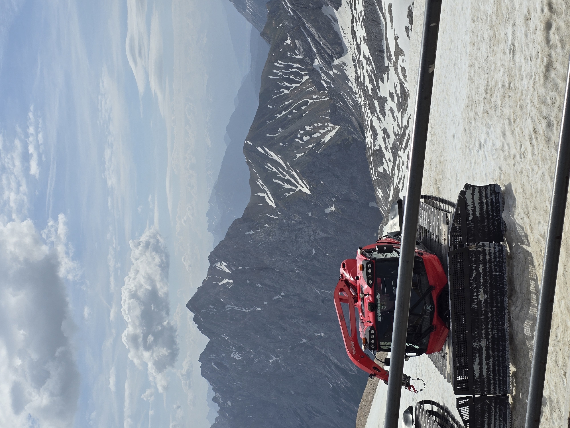 Morning tourism activity captured at Zugspitze summit in Bavaria