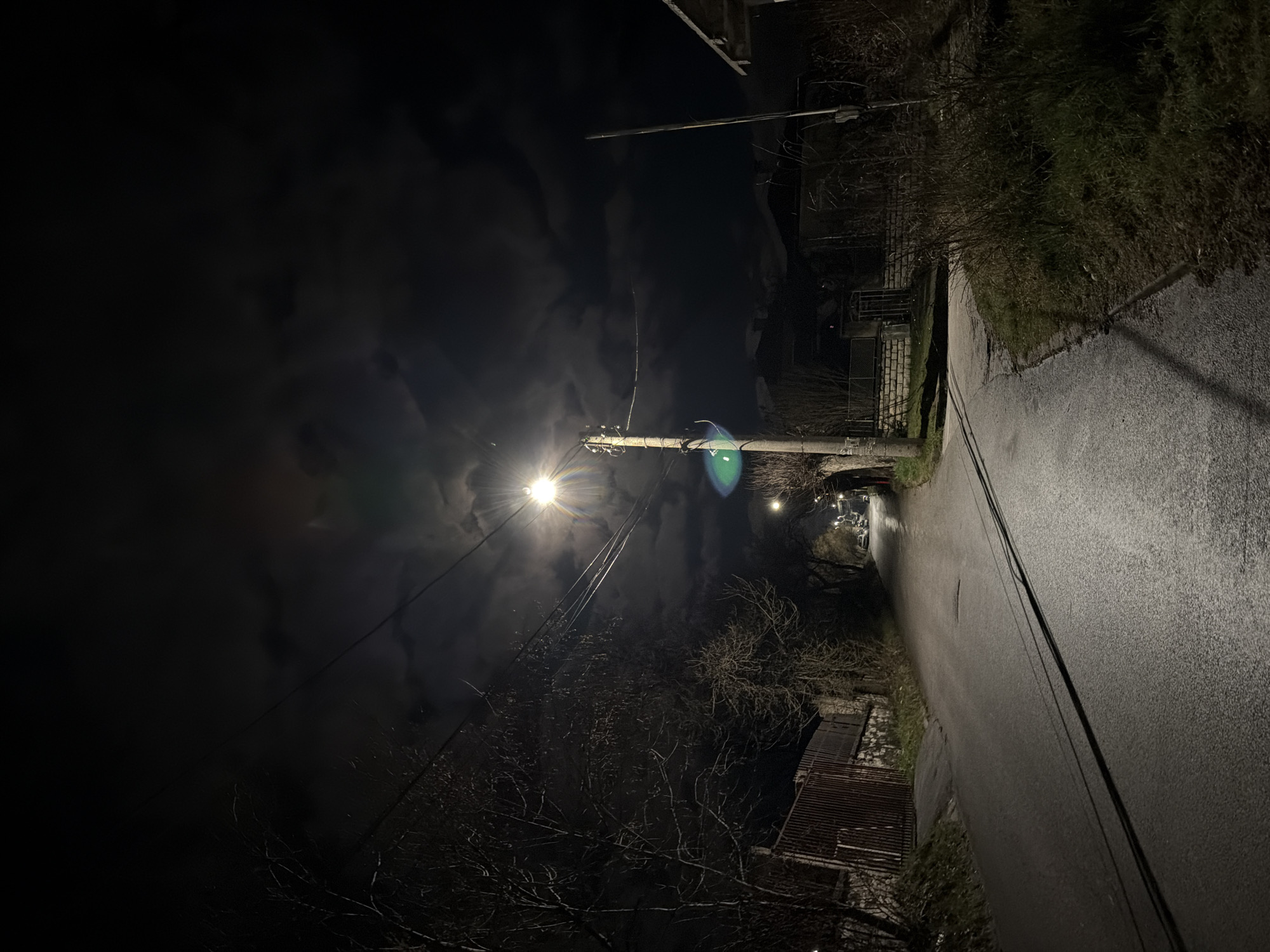 Cloudy moonlit night scenes documented across Velingrad, Bulgaria