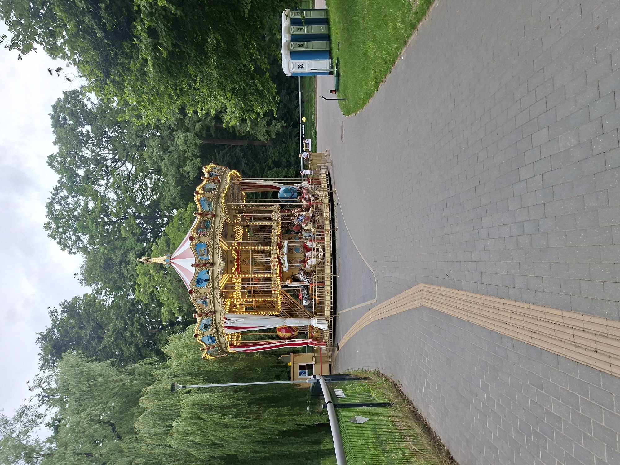 Animals and a carousel at Kaunas Zoo and park