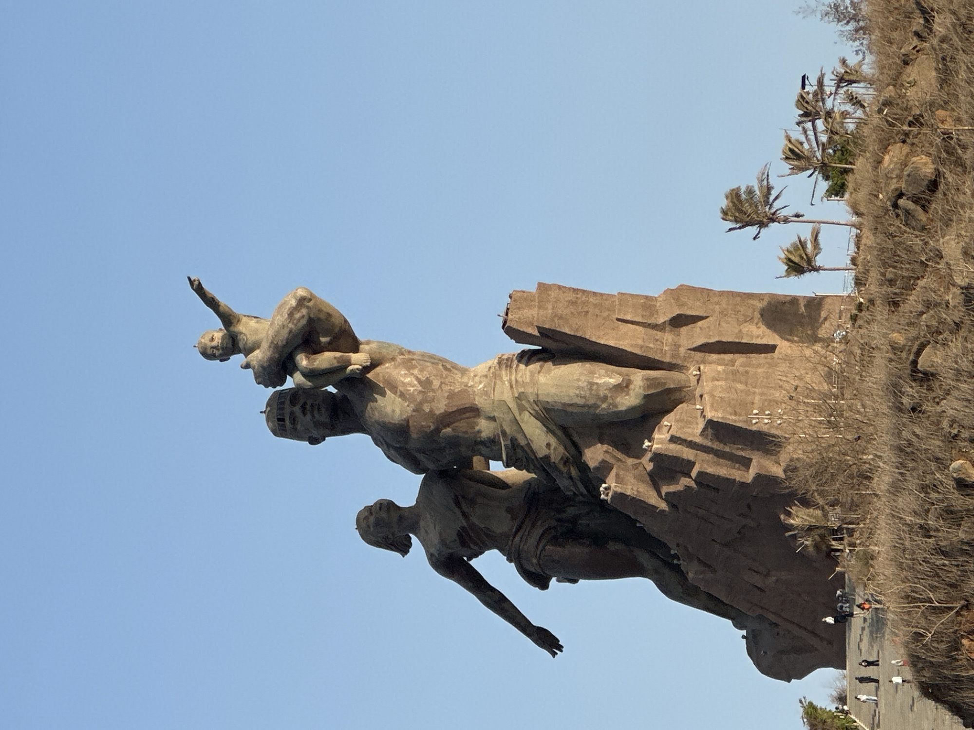 African Renaissance Monument observed in Dakar under clear skies