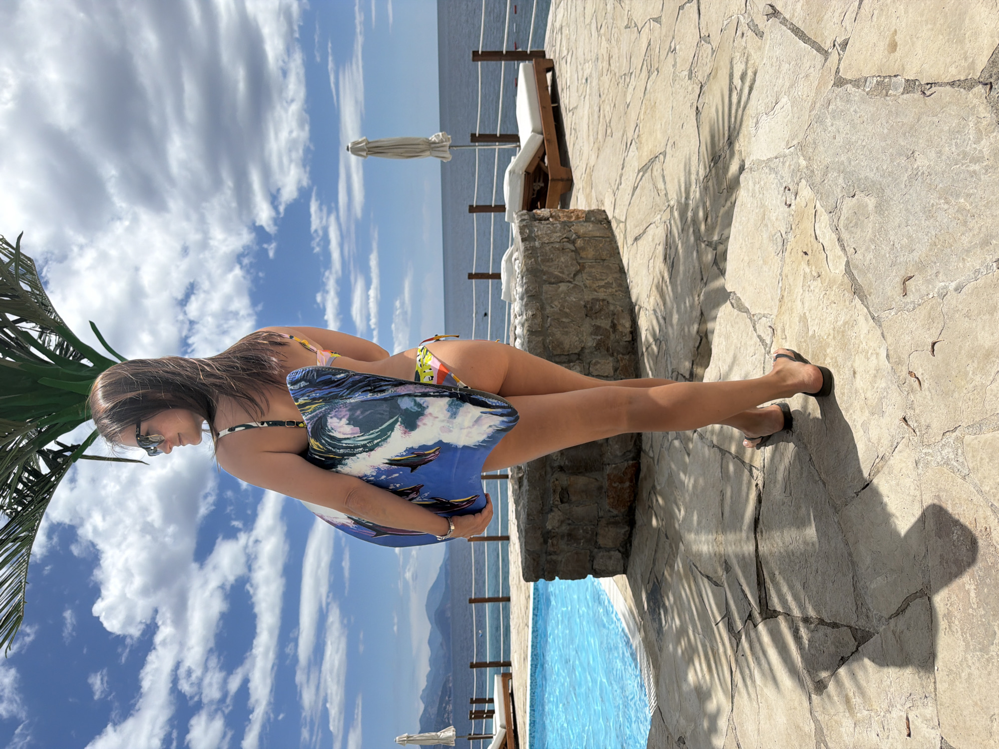 Resort pool activities documented in Prijevor, Montenegro