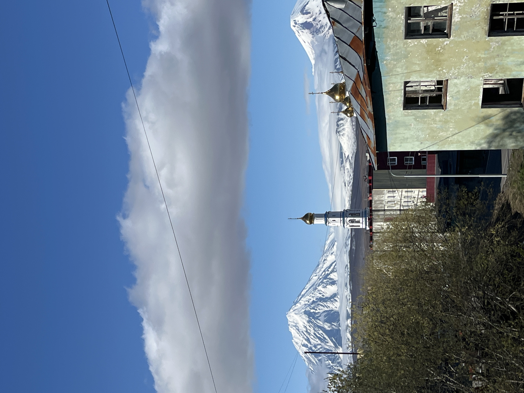 Clear morning views captured in Petropavlovsk-Kamchatsky with mountain backdrop