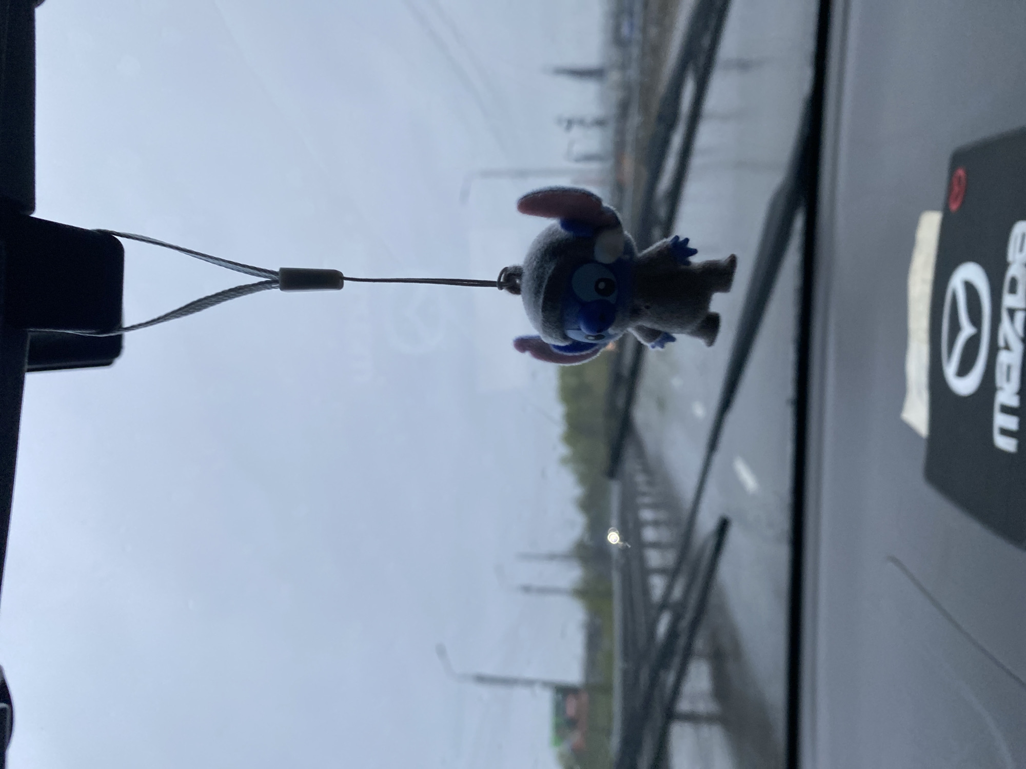 Car interior with Stitch toy documented in Irkutsk