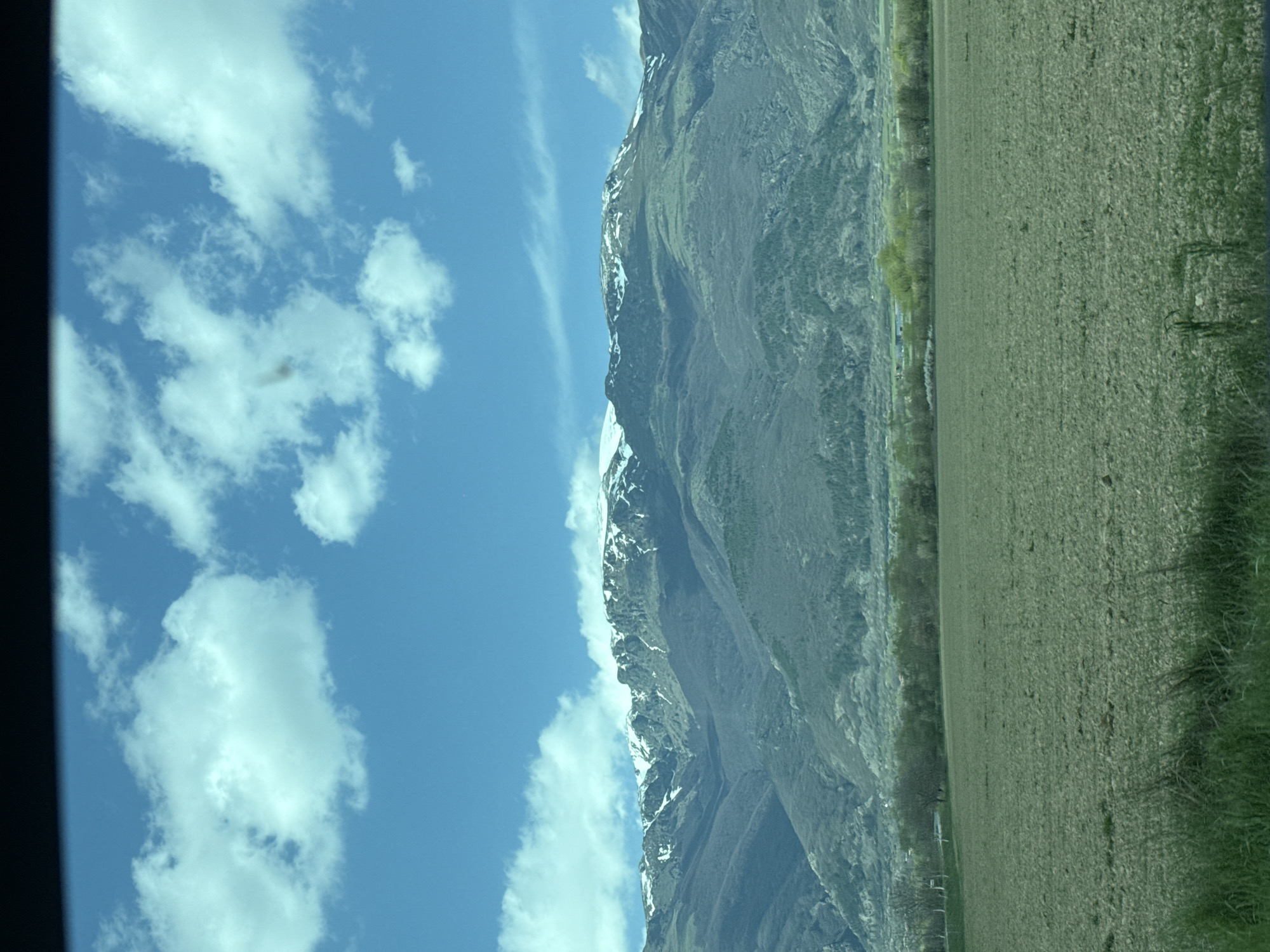 Mountain landscape with clouds observed in Tazha, Bulgaria