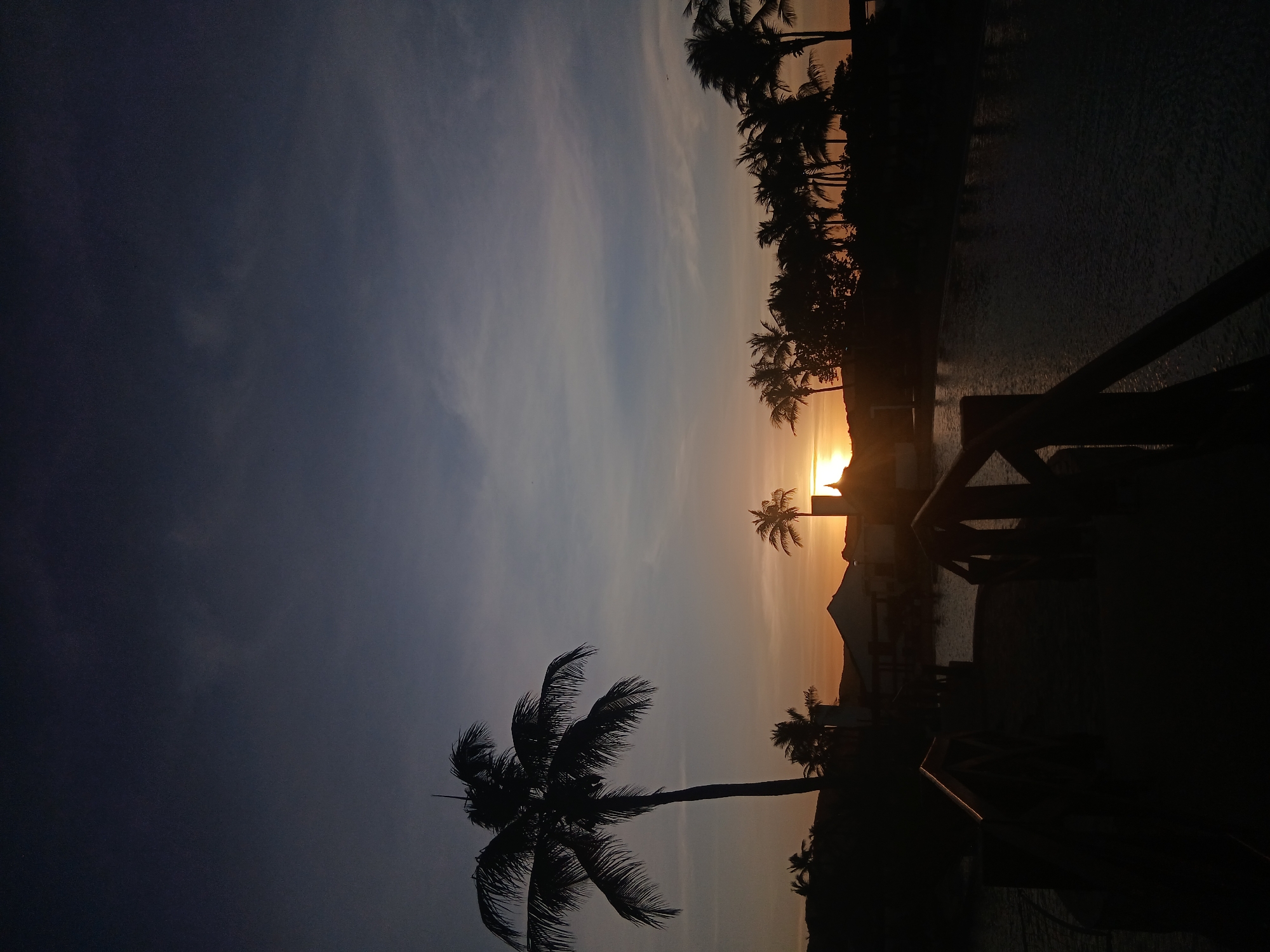 Tropical resort sunset captured in Altagracia, Venezuela