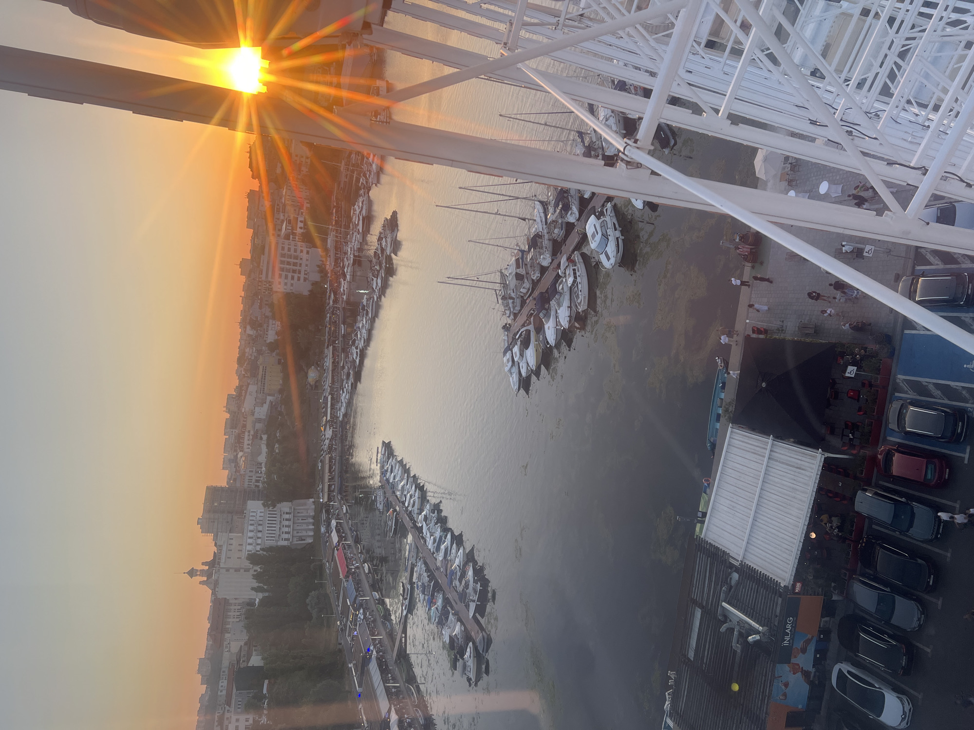 Sunset evening along Constanța's Black Sea marina and waterfront