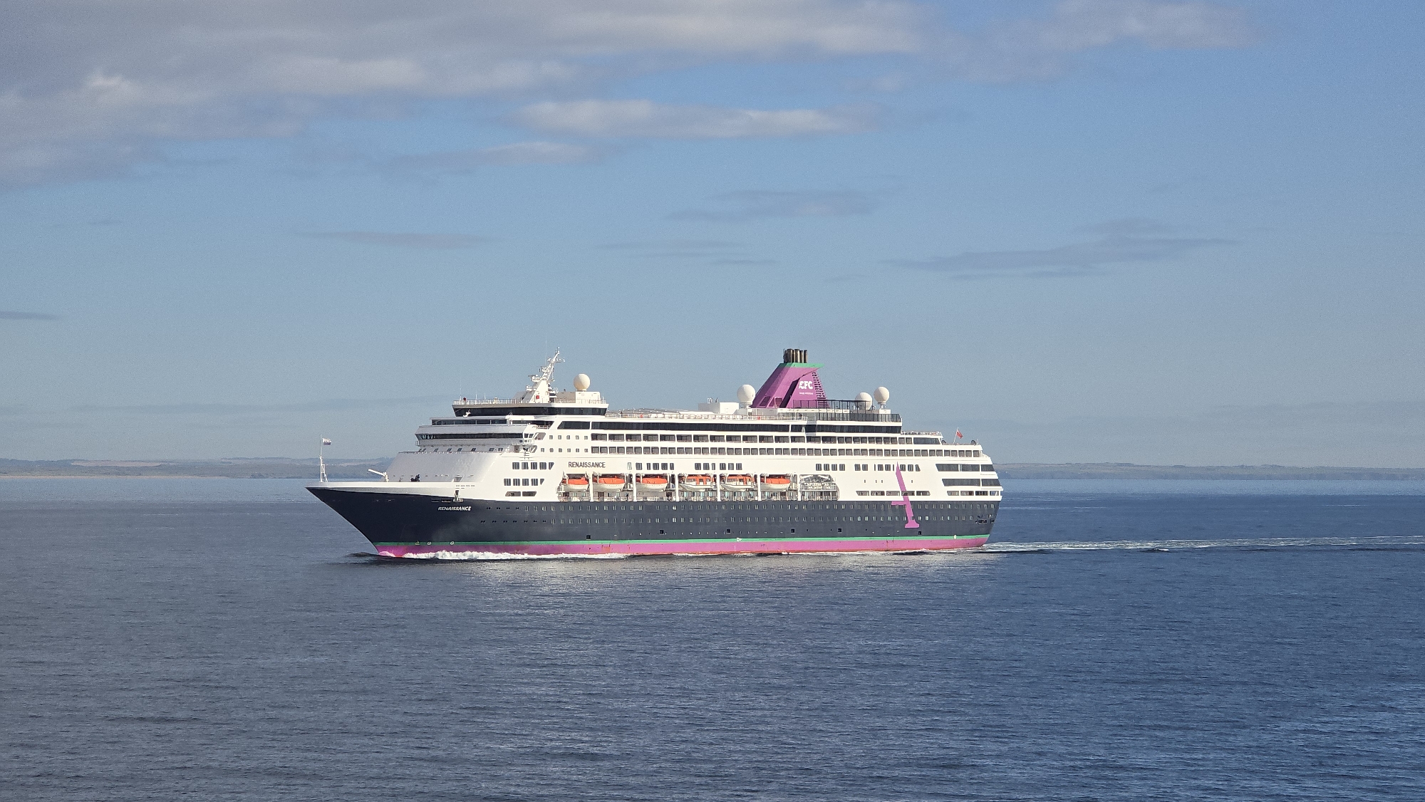 Cruise ship Renaissance passes through Aberdeen waters