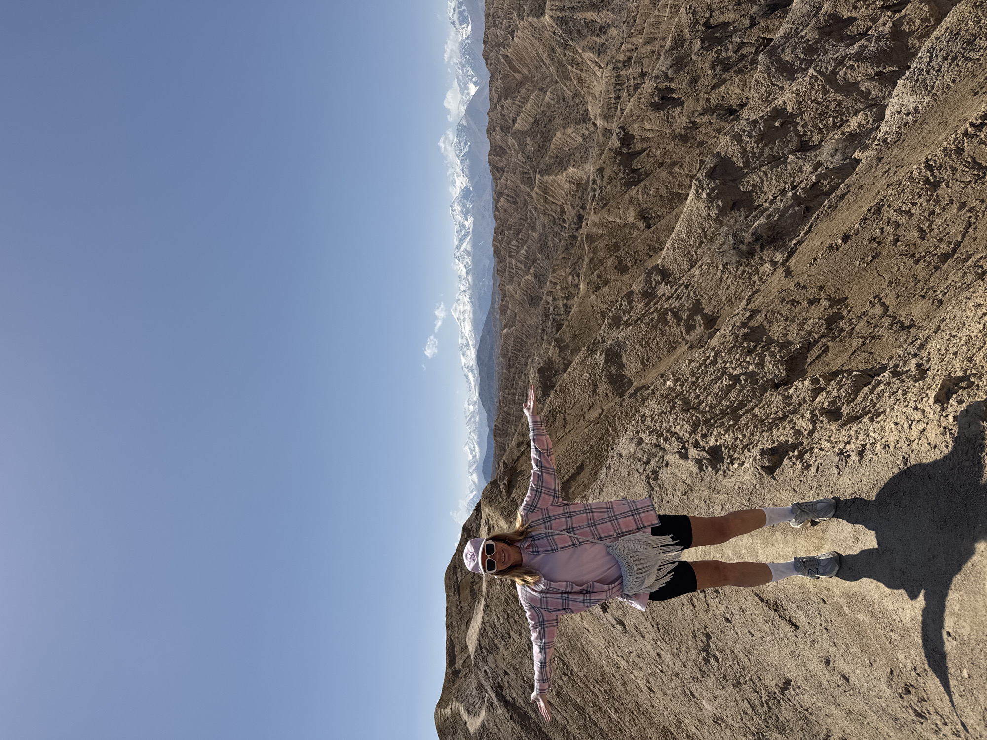 Person photographed in mountainous terrain in Bokonbayevo, Kyrgyzstan