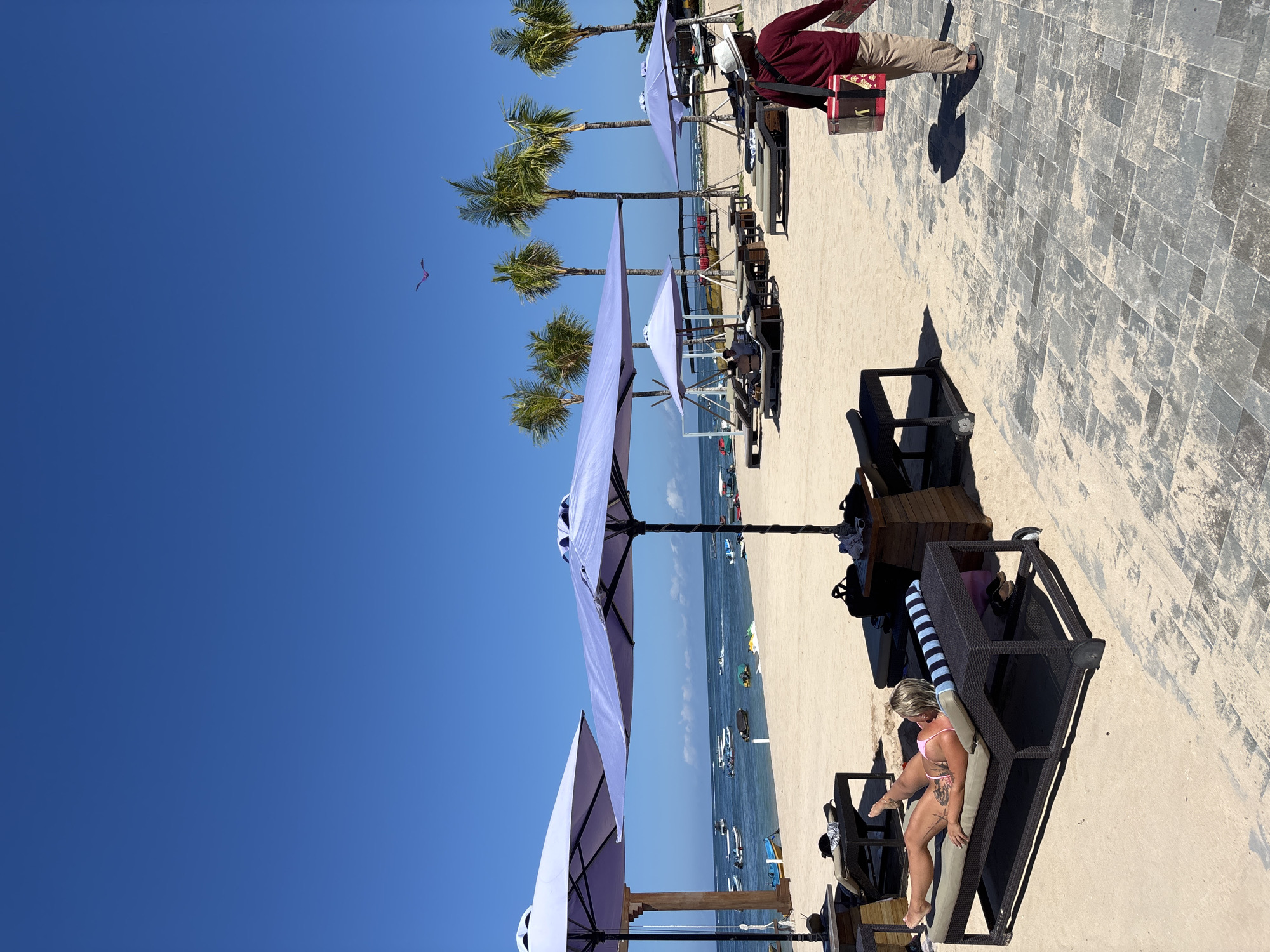 Morning beach scenes documented across Nusa Dua, Bali