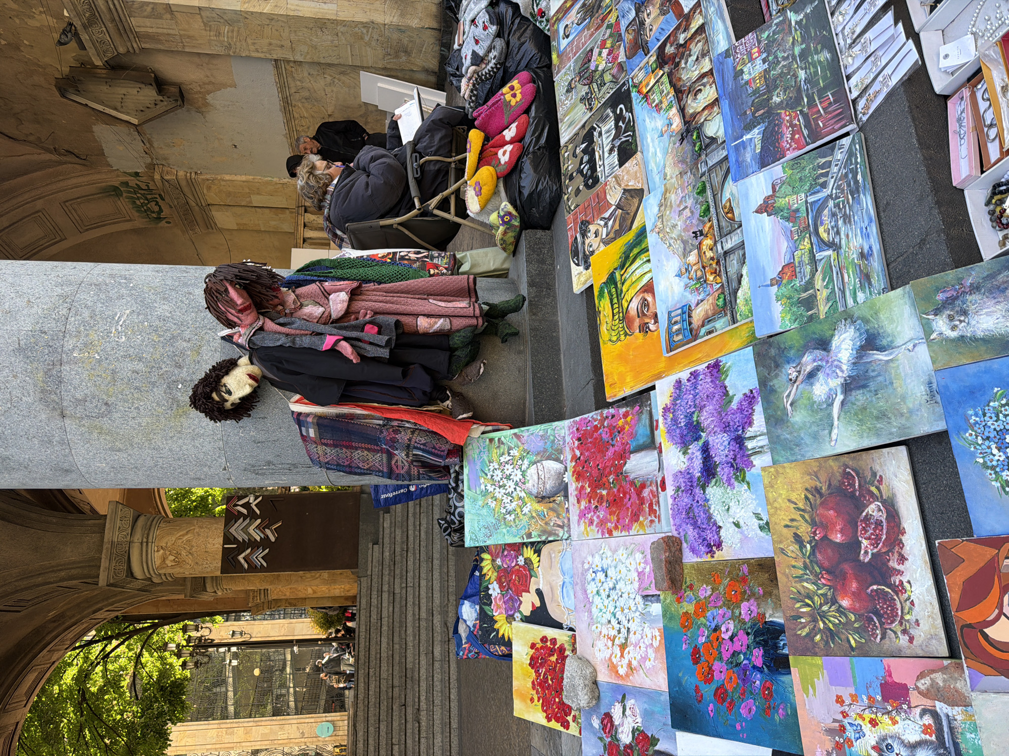 Street artists, vendors active in downtown Tbilisi