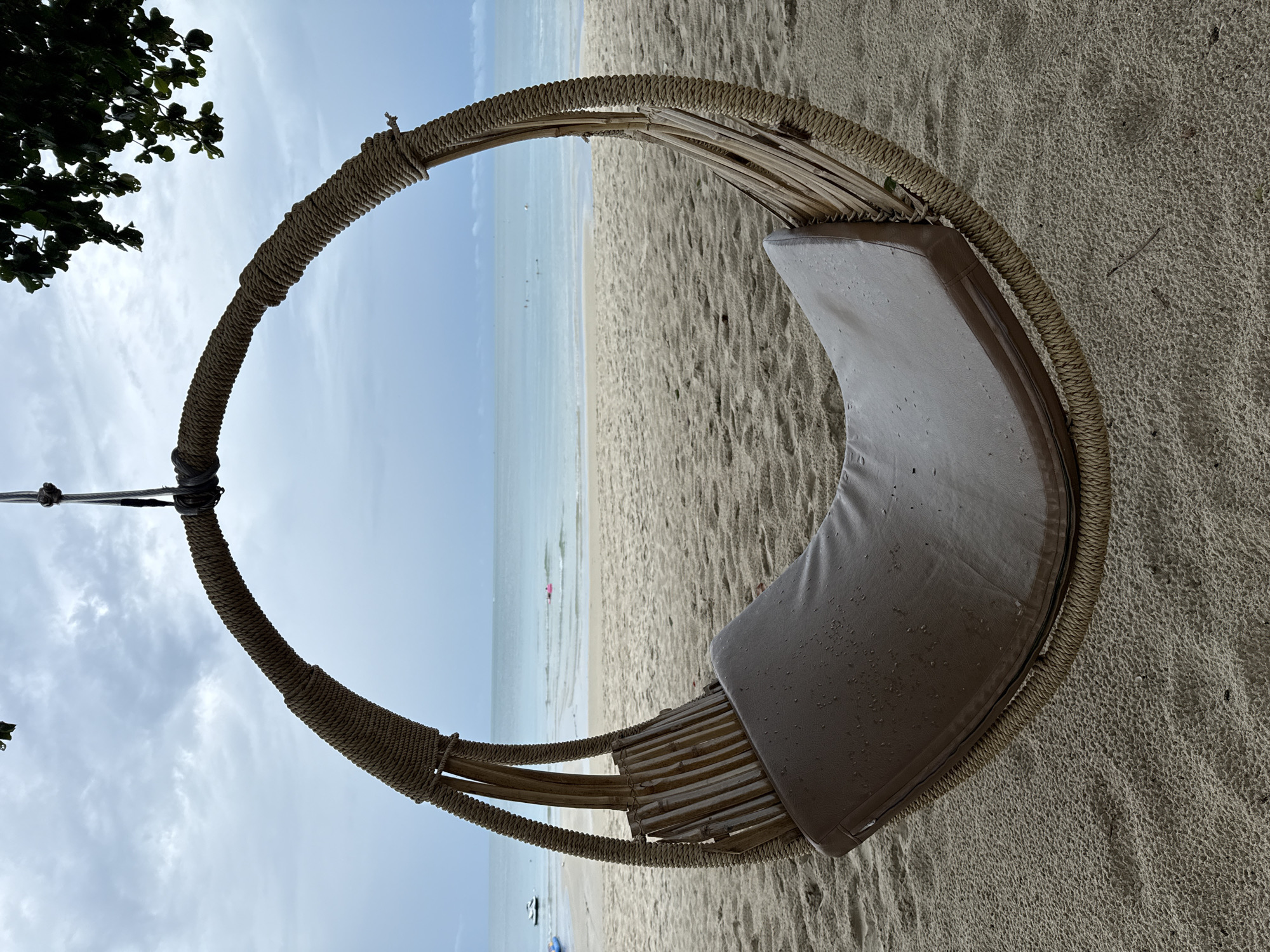 Hanging chair and surfboards on a Ko Samui beach