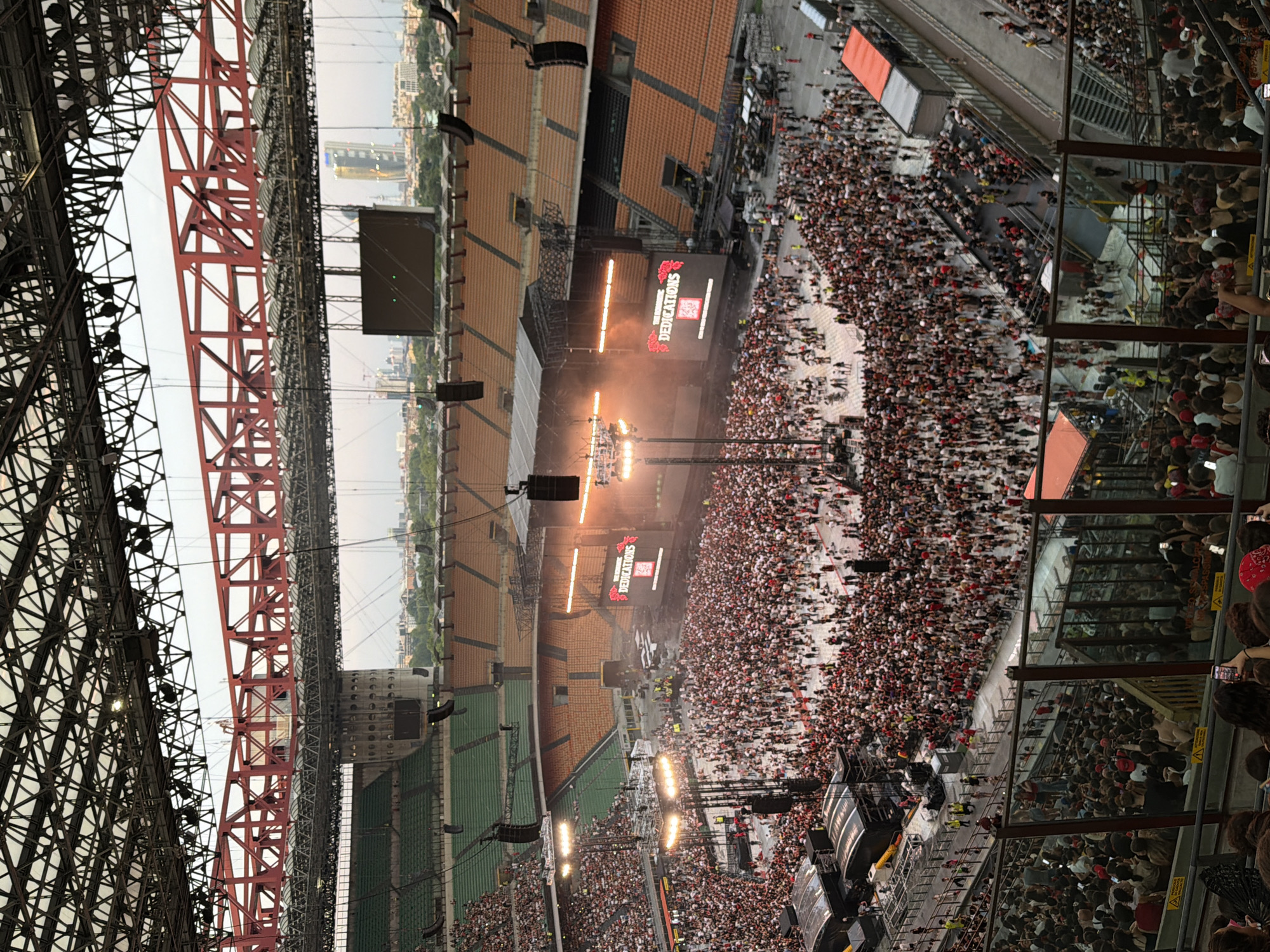Packed Milan stadium glows for a major live concert event