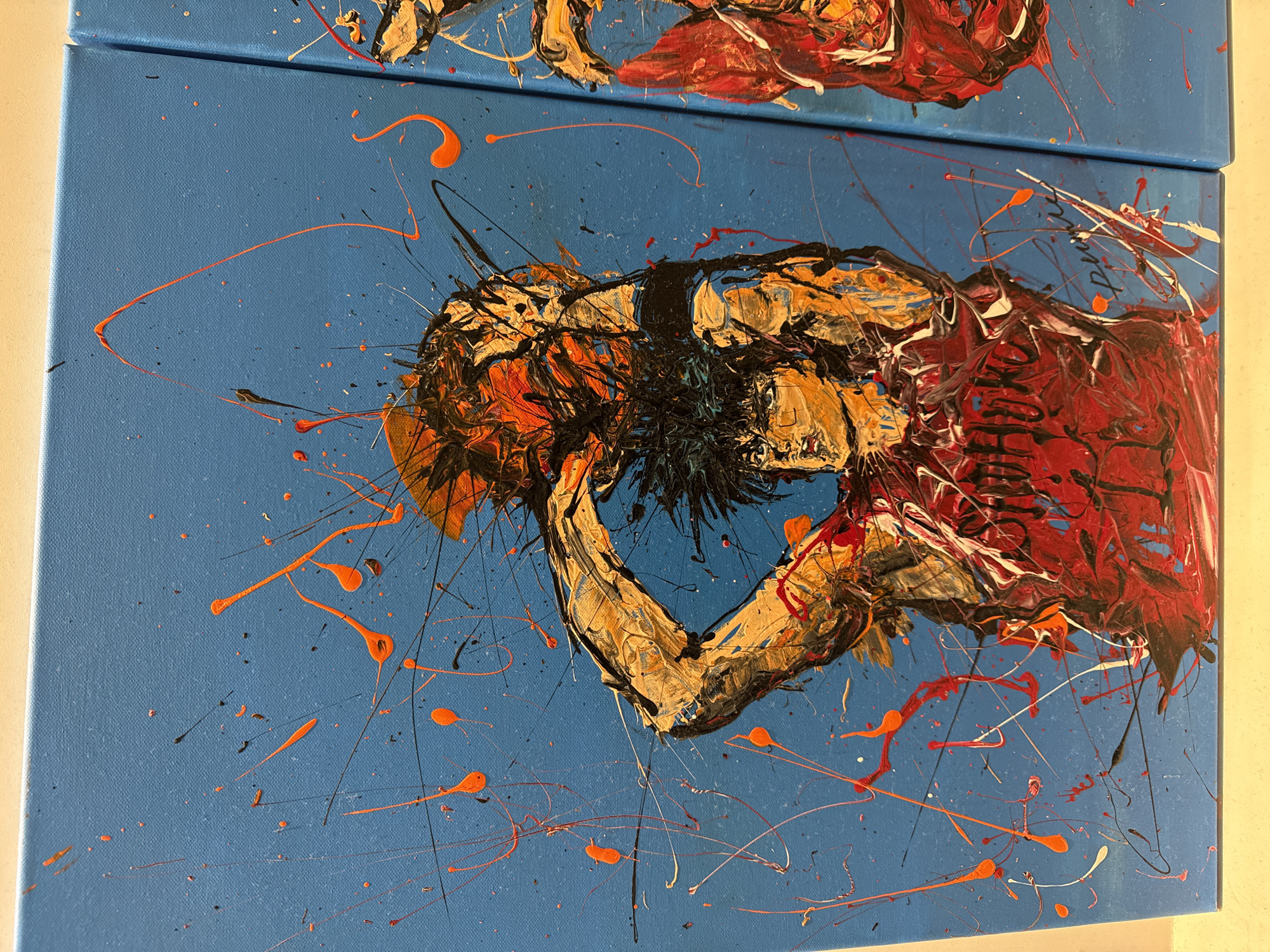 Abstract art exhibition spotted in Busan shopping mall