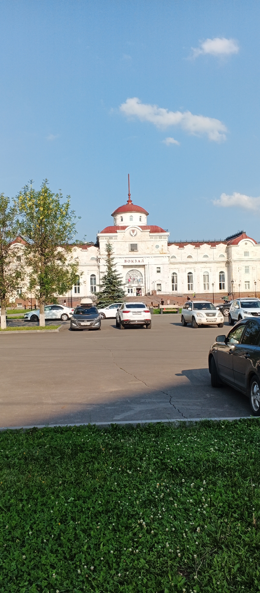 Midday street life across central Izhevsk, cat and all