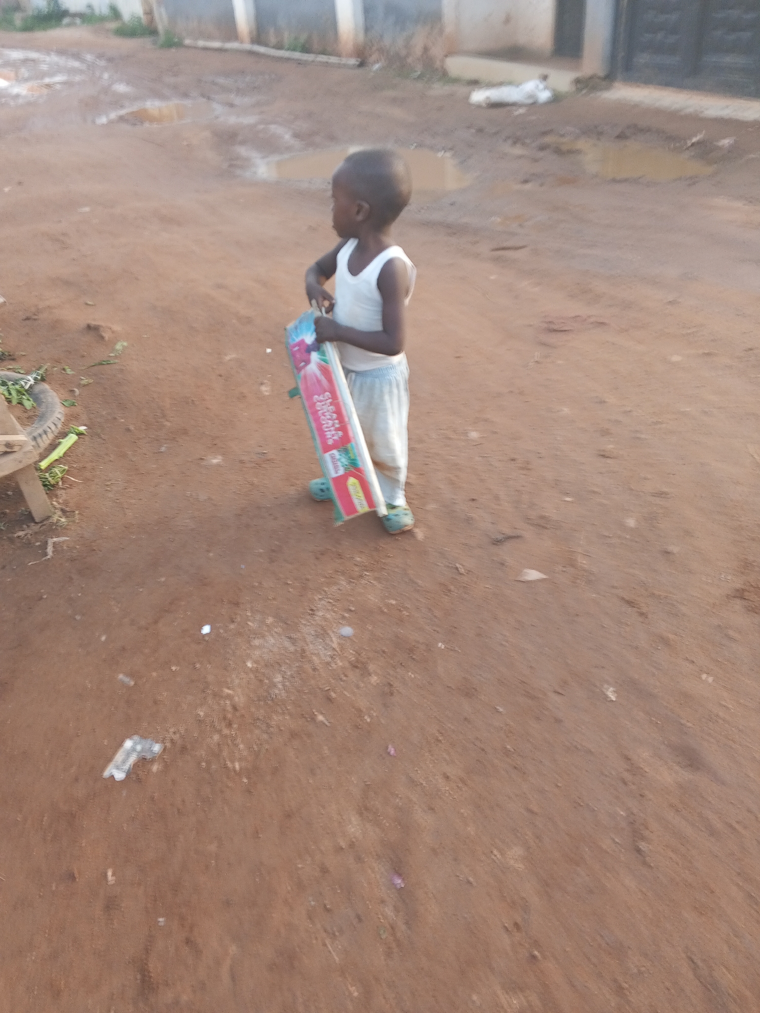 Everyday neighborhood life documented in residential Abuja area