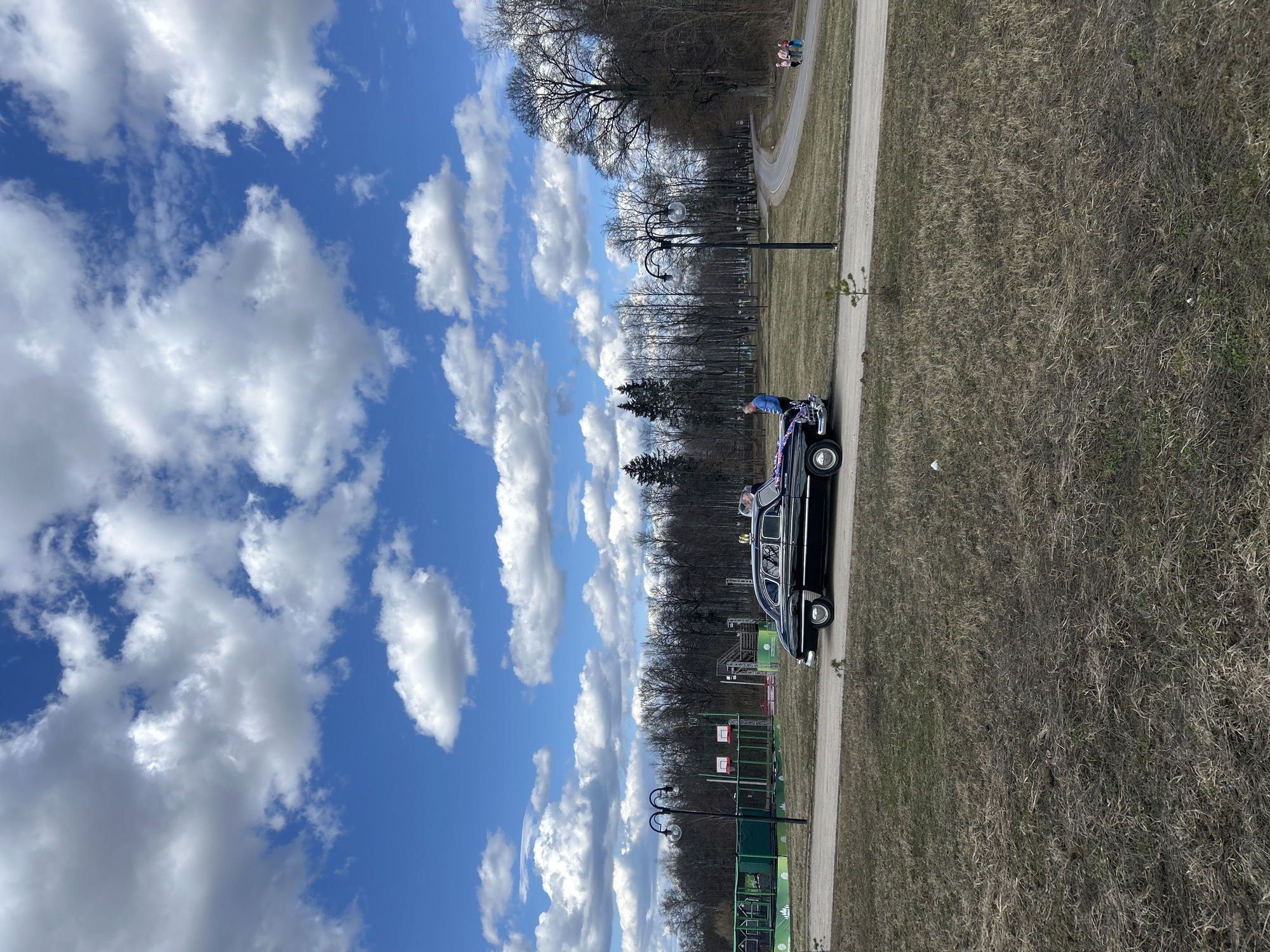 Family playground visit documented in Klin, Russia park area