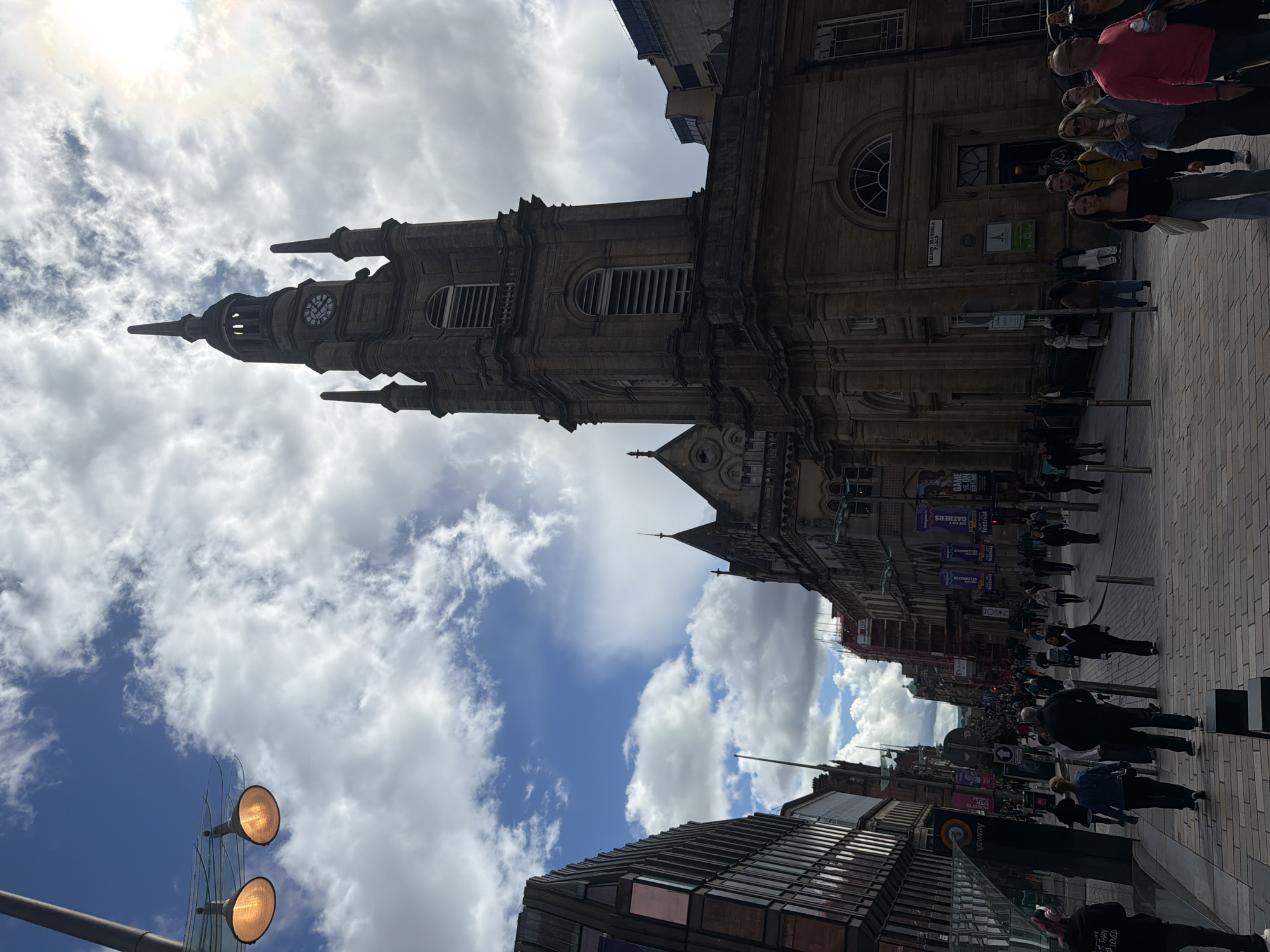 Tourist activity captured at Nelson Mandela Place, Glasgow
